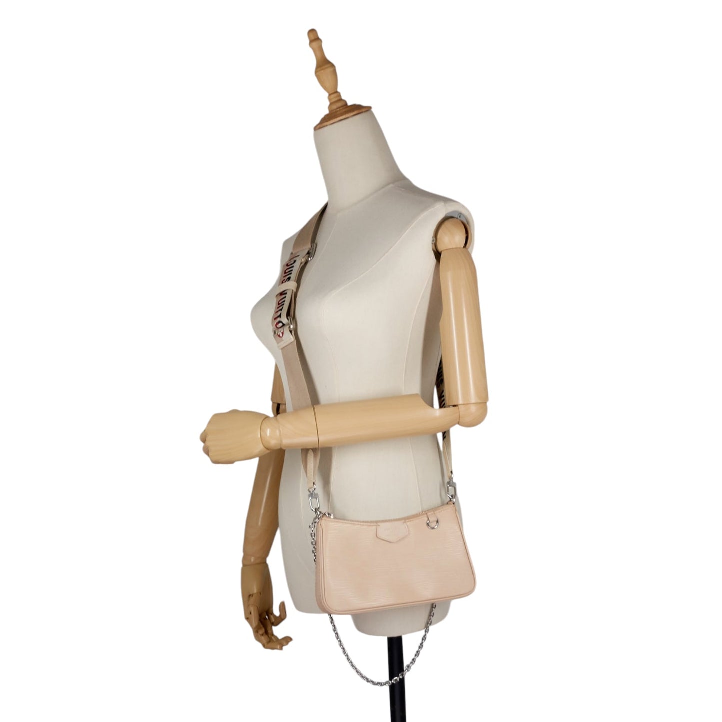 Louis Vuitto Easy Pouch On Strap Quartz Epi Leather Bag