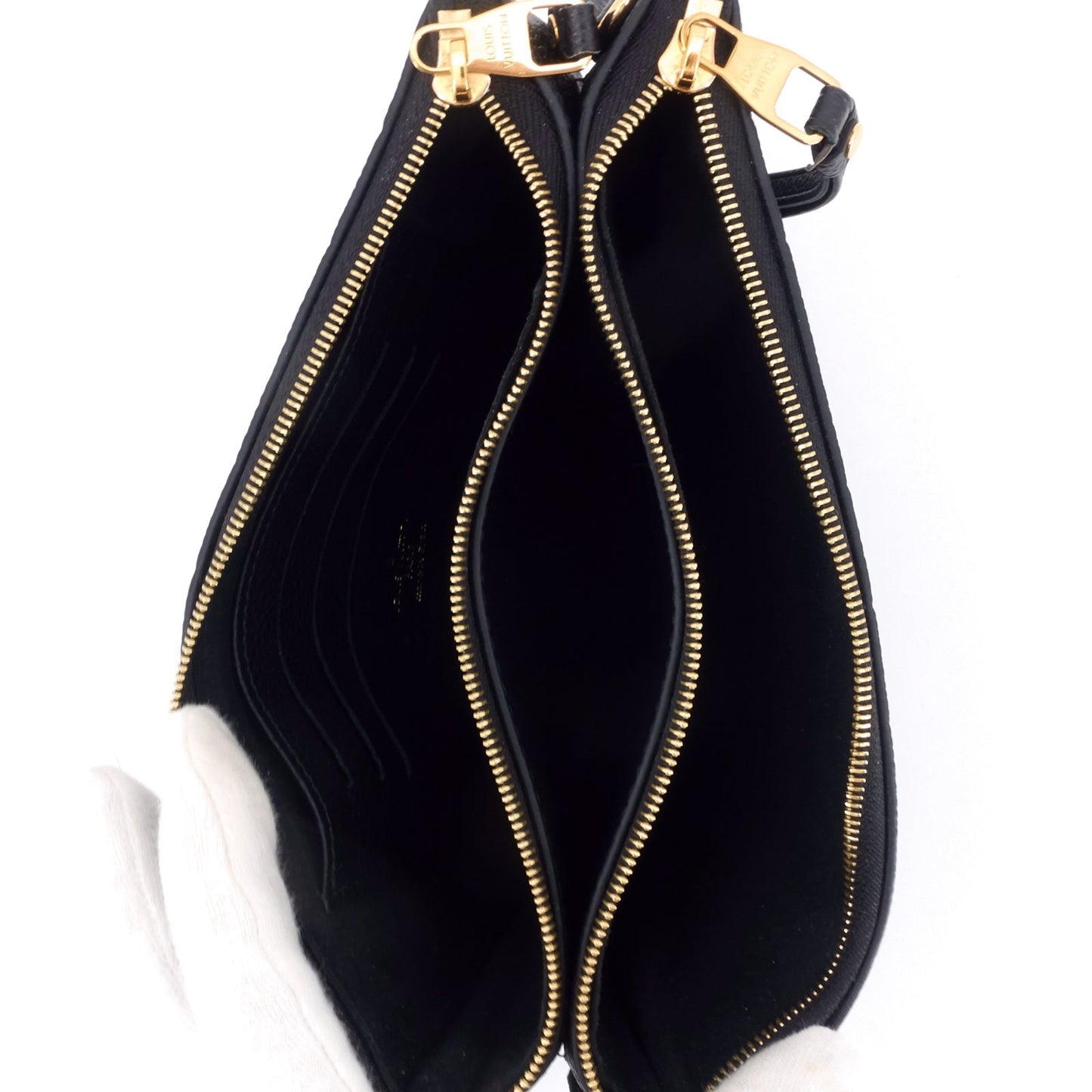 Louis Vuitto Double Zip Monogram Empreinte Leather Pouch on Chain
