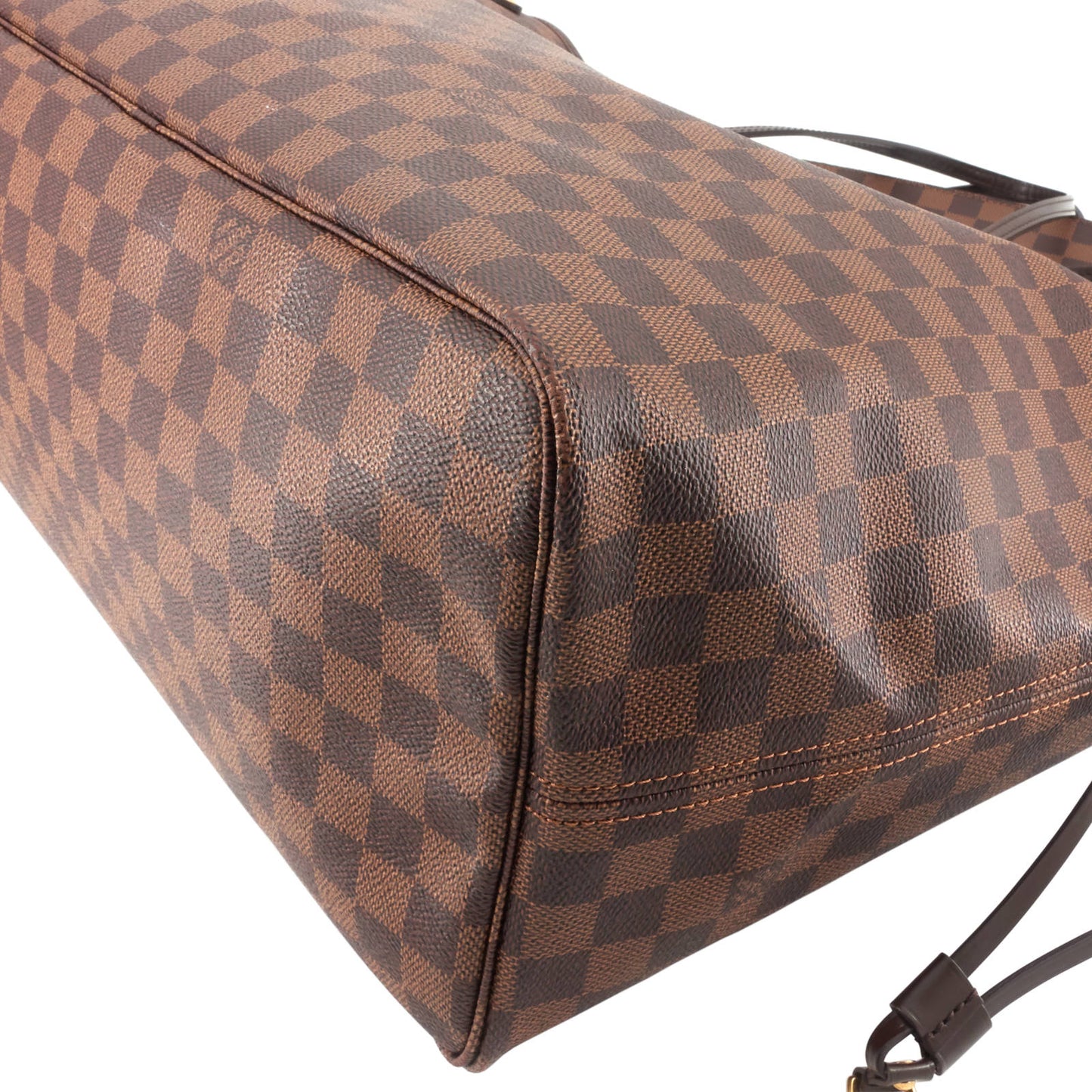 Louis Vuitto Neverfull GM Damier Ebene Canvas Bag with Pouch