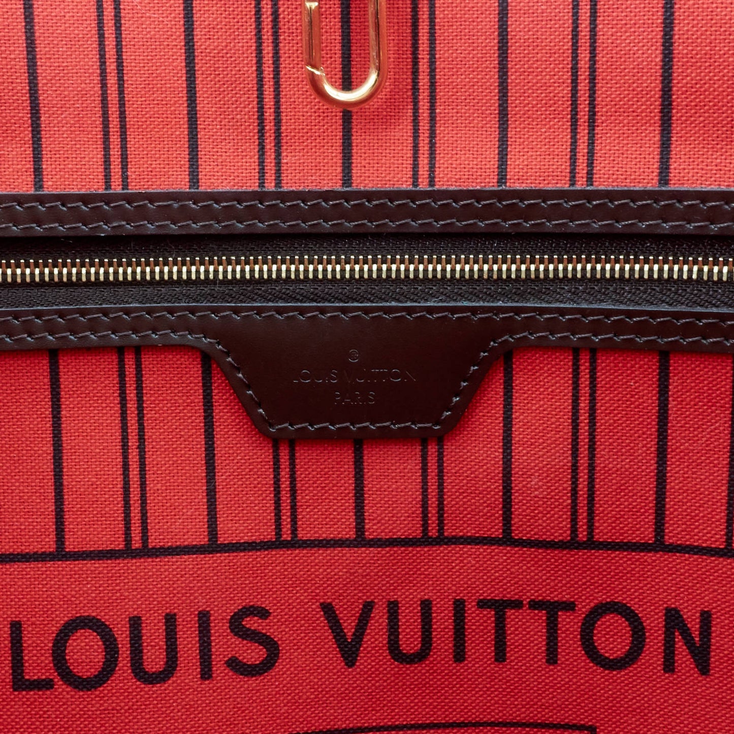 Louis Vuitto Neverfull GM Damier Ebene Canvas Bag with Pouch