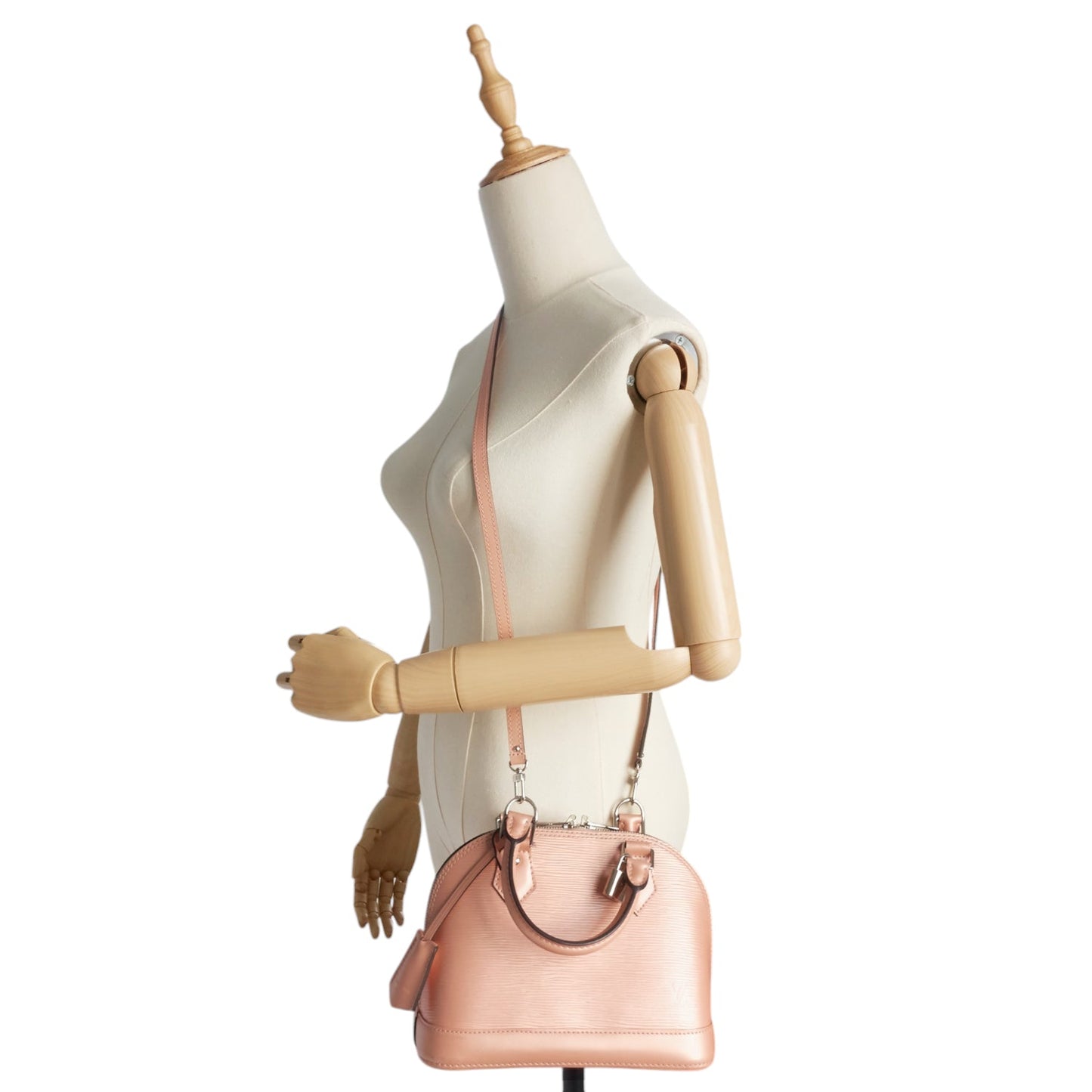 Louis Vuitto Alma BB Epi Leather Rose Nacre Bag