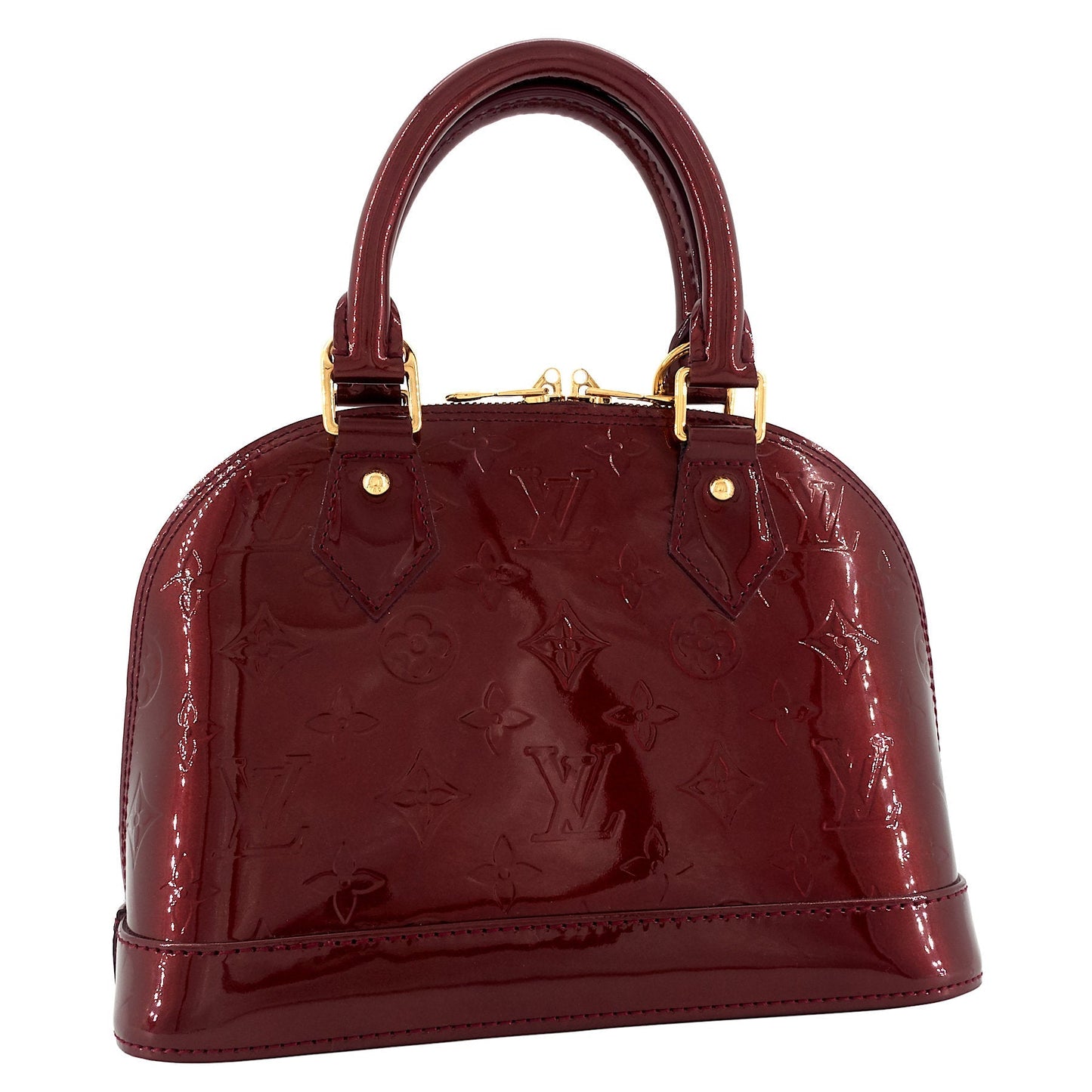 Louis Vuitto Alma BB Monogram Vernis Leather Bag