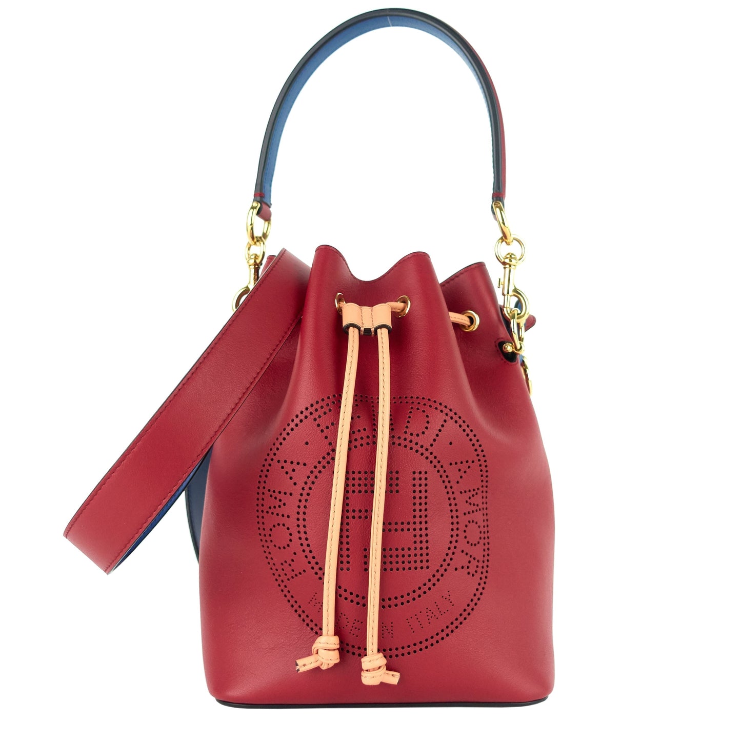 FENDI F is Fendi Perforated Mon Tresor Small Leather Bag