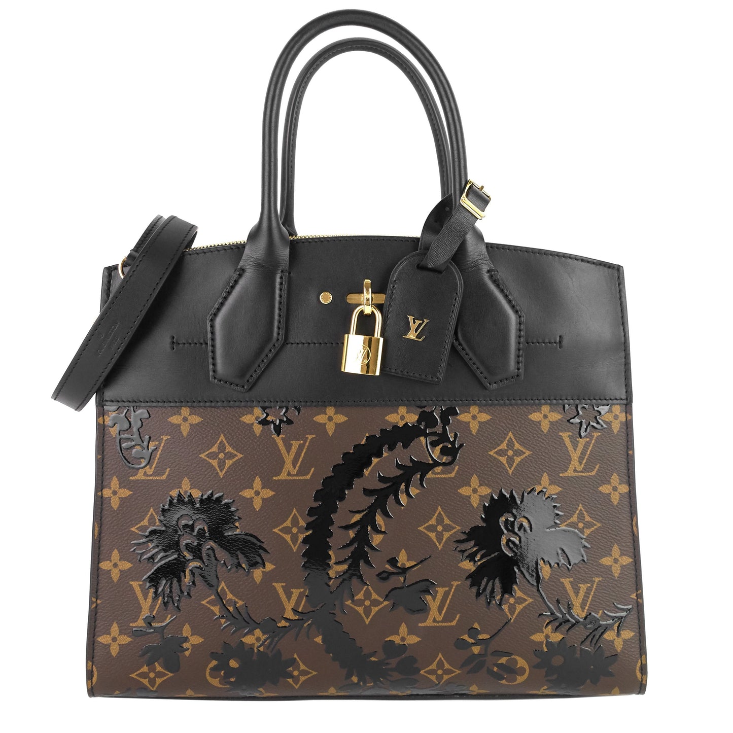 Louis Vuitto City Steamer MM Monogram Blossom Canvas Bag