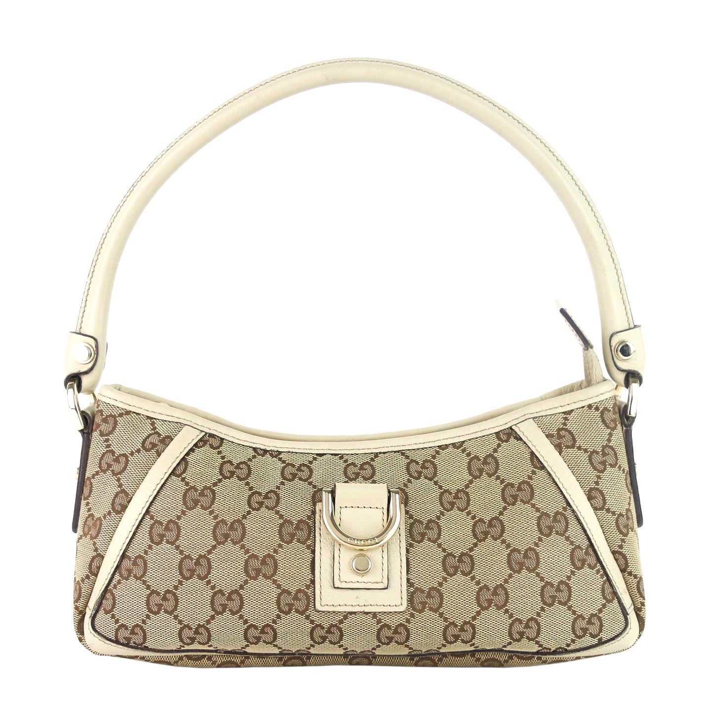 Gucci Abbey D-Ring Monogram Canvas Pochette Bag