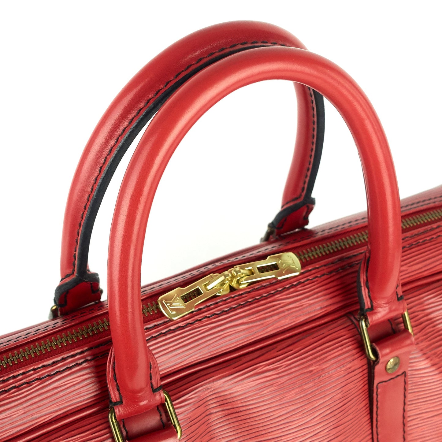 Louis Vuitto Porte-Documents Voyage Red Epi Leather Briefcase Bag