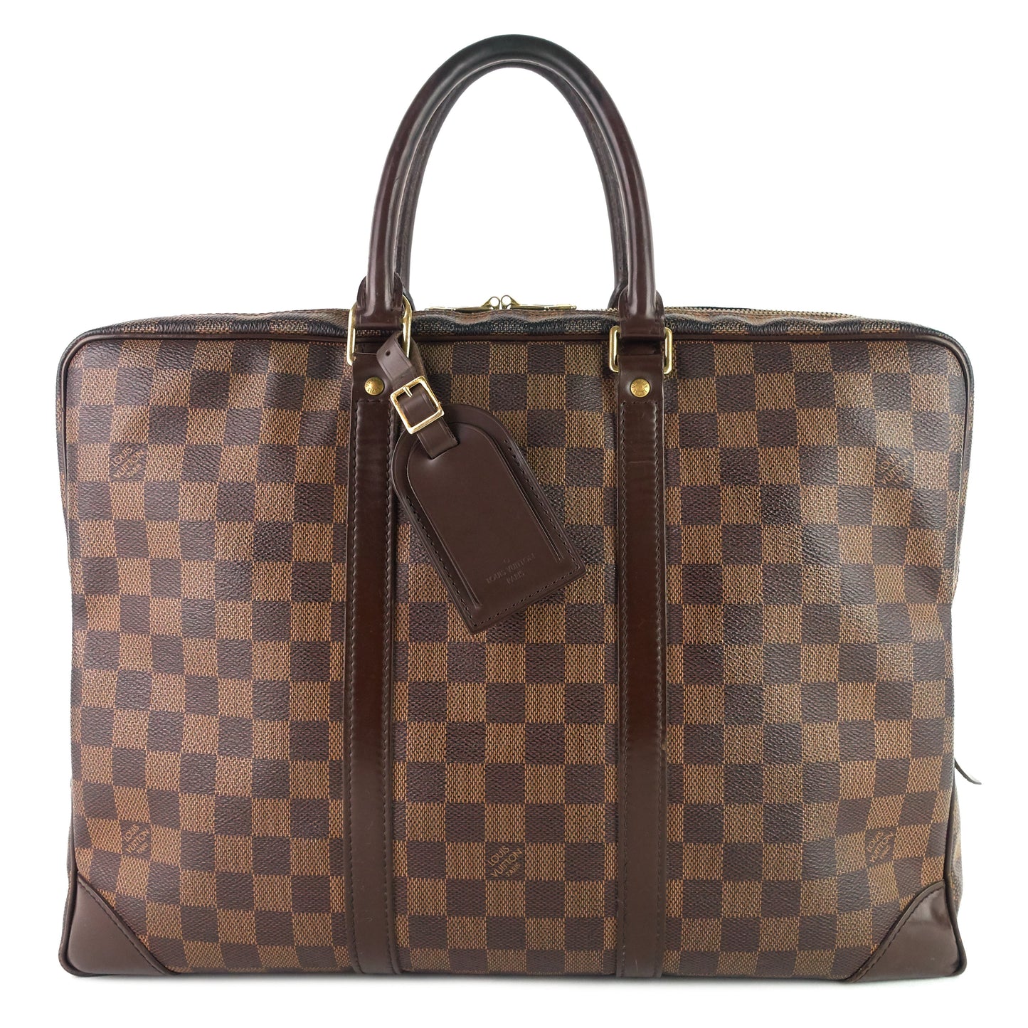 Louis Vuitto Porte-Documents Voyage GM Damier Ebene Canvas Briefcase Bag