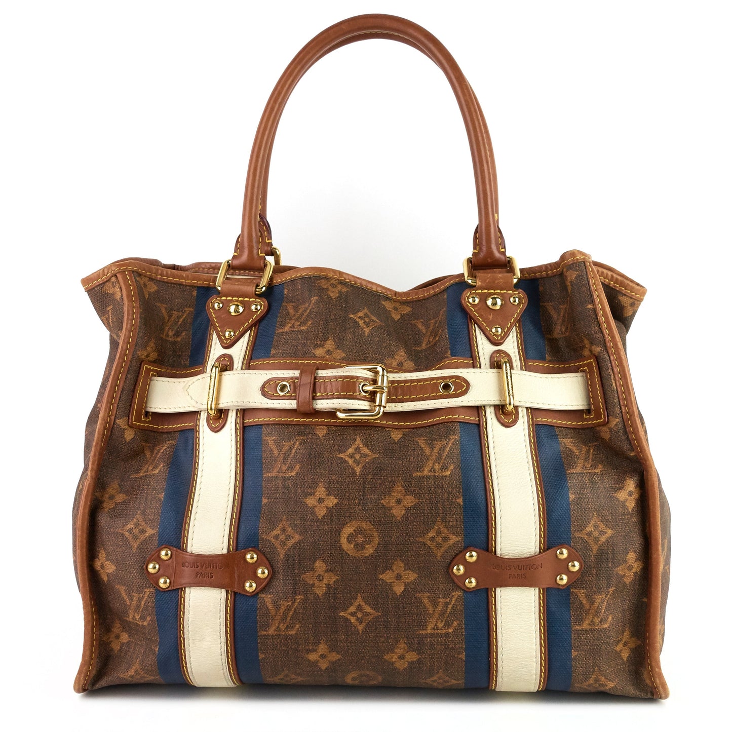 Louis Vuitto Rayures Tisse GM Monogram Canvas Bag