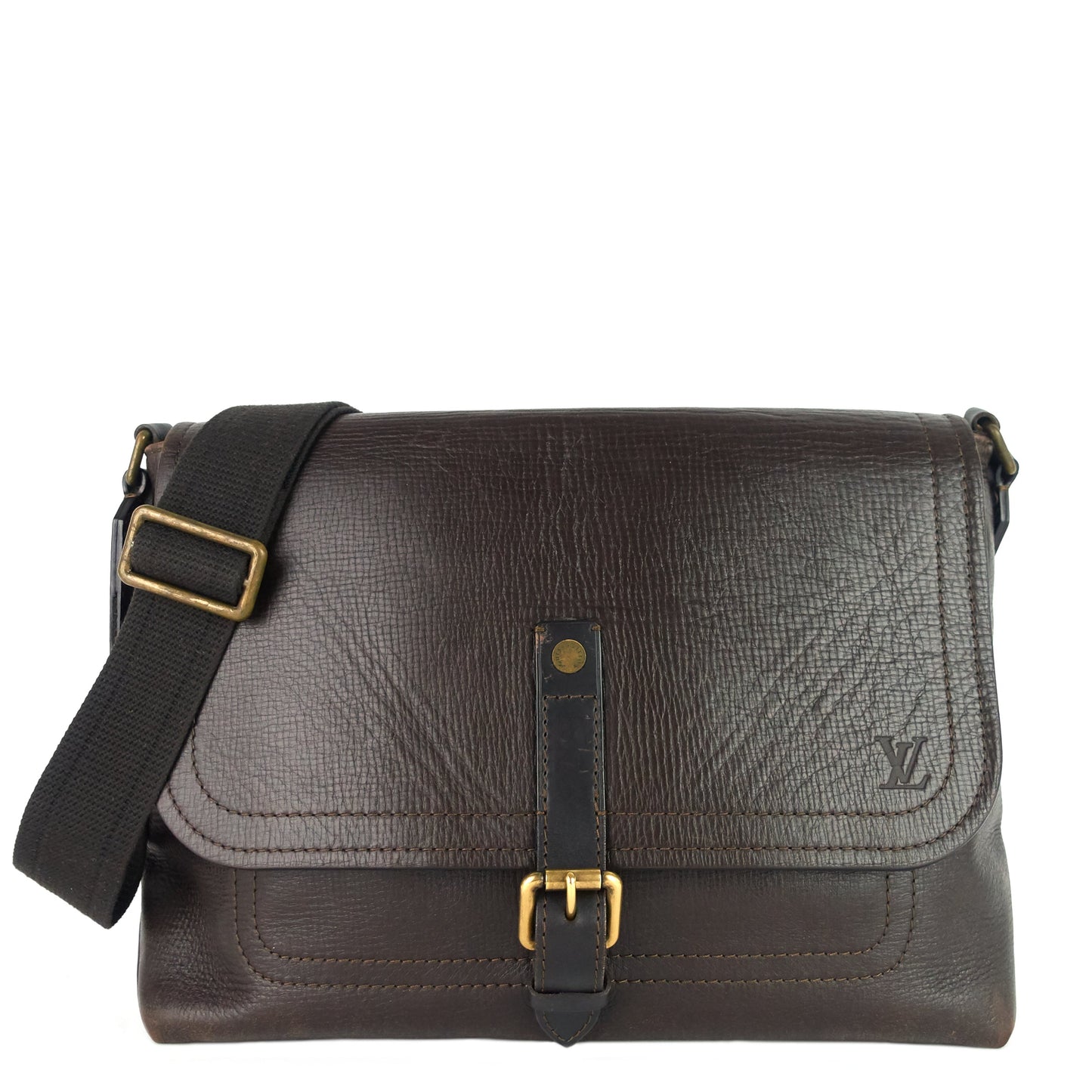 Louis Vuitto Omaha Utah Leather Messenger Bag
