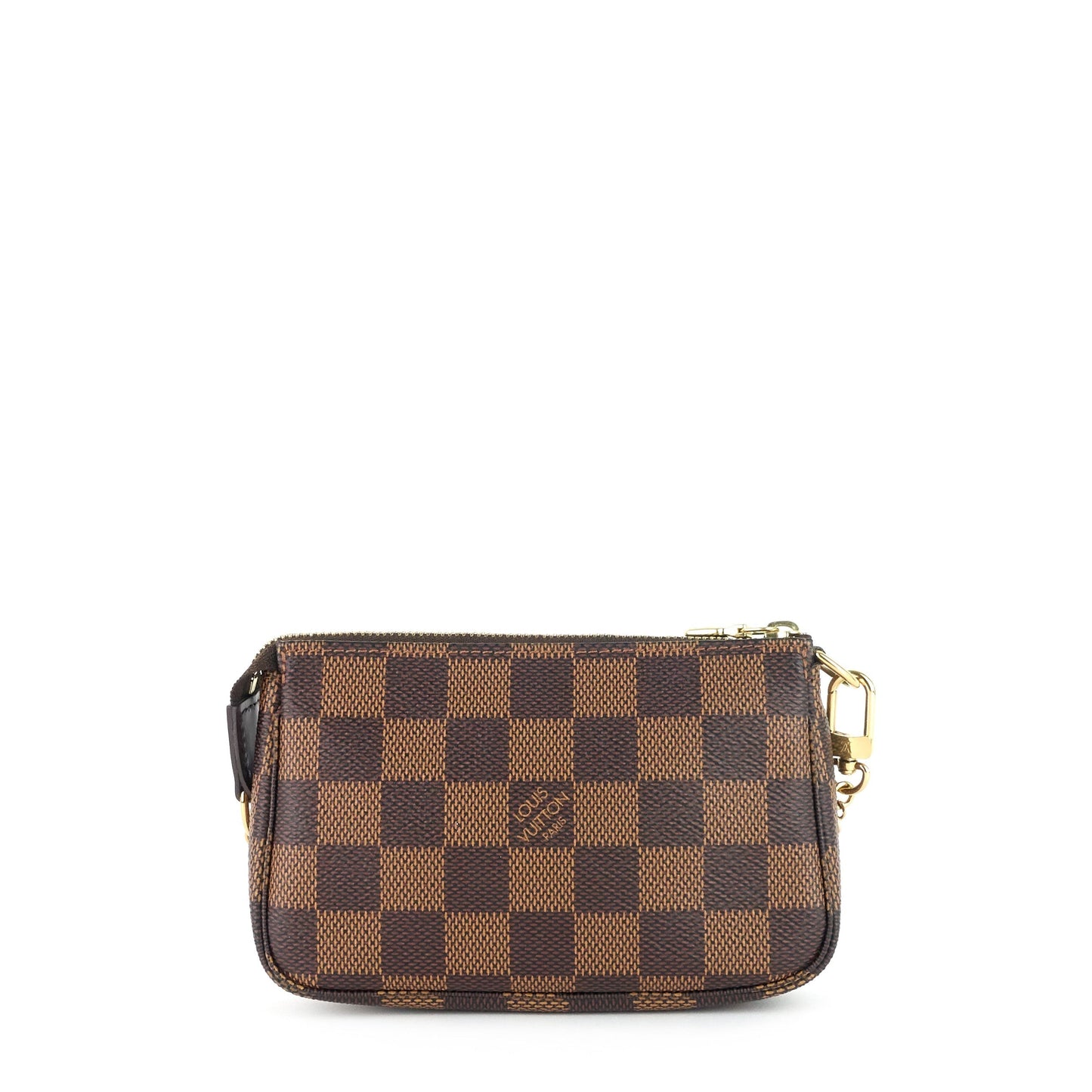 Louis Vuitto Pochette Accessoires Mini Damier Ebene Canvas Bag
