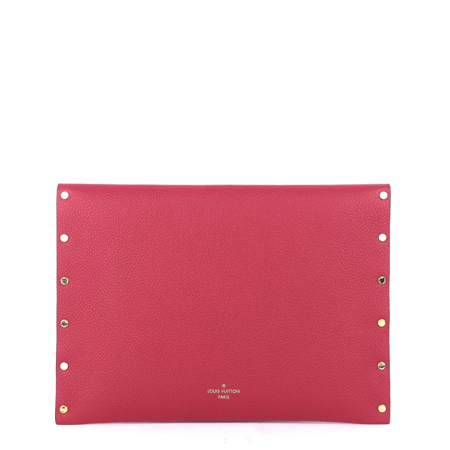 Louis Vuitto Enveloppe MM Rivets Grained Leather Clutch Bag