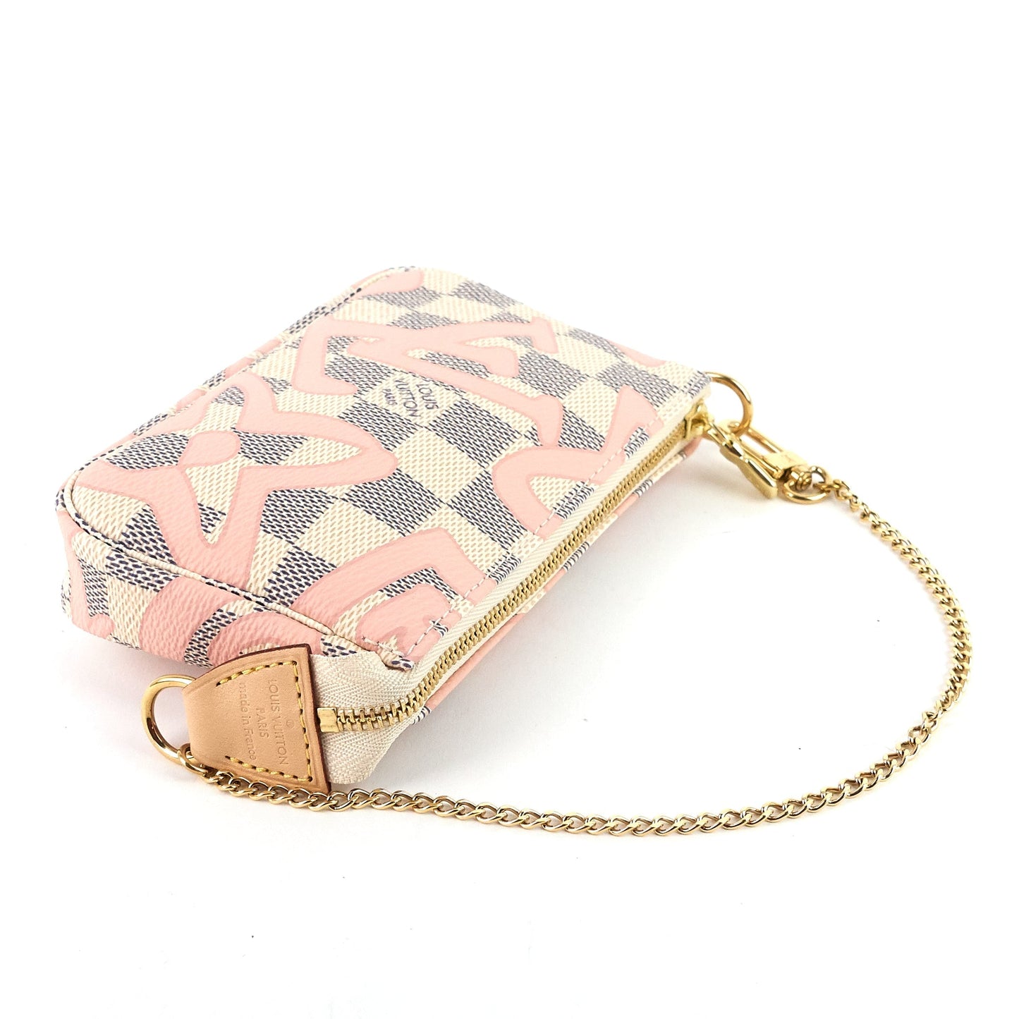 Louis Vuitto Pochette Mini Damier Azur Tahitienne Canvas Bag