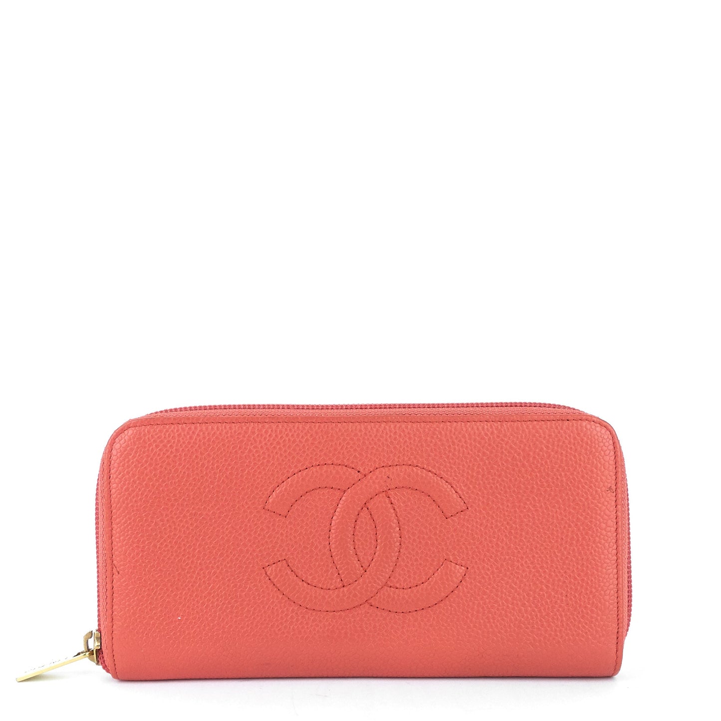 Chanel CC Timeless Caviar Zip Around Wallet