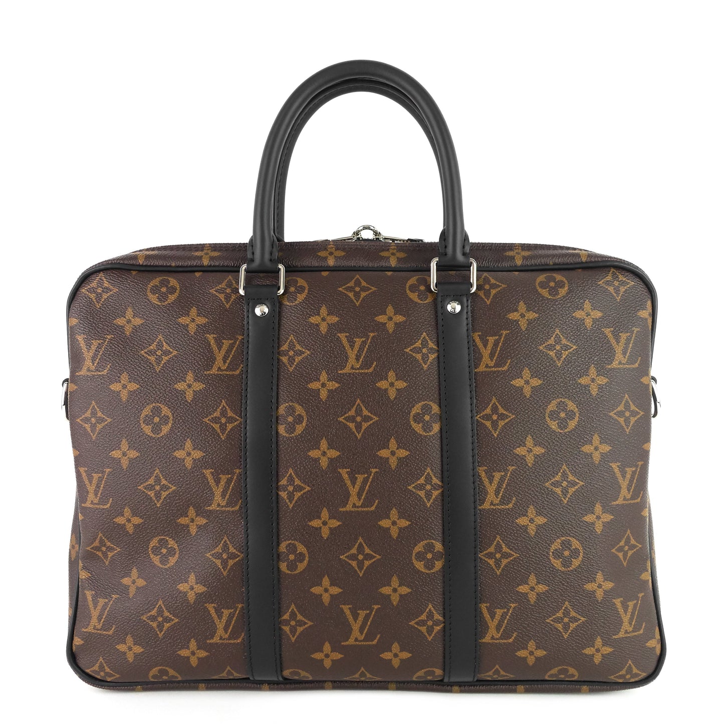 Louis Vuitto Porte-Documents Voyage PM Monogram Macassar Canvas Briefcase Bag