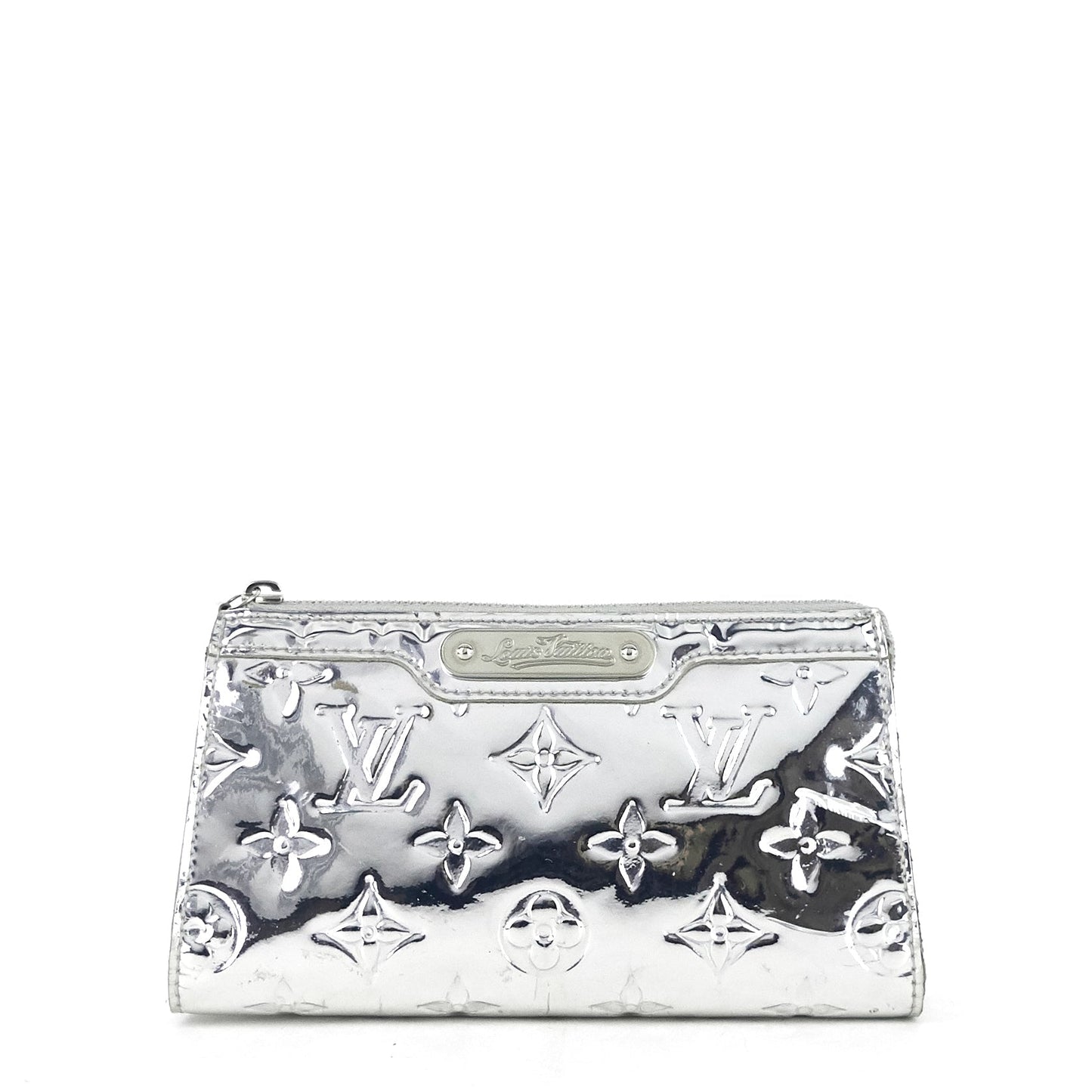 Louis Vuitto Miroir Trousse Silver Patent Leather Cosmetic Case