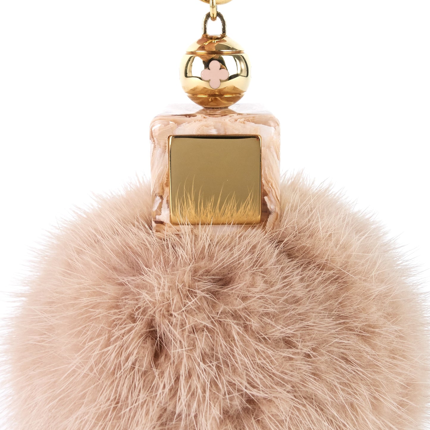 Louis Vuitto Mink Fur Fluffy Bag Charm