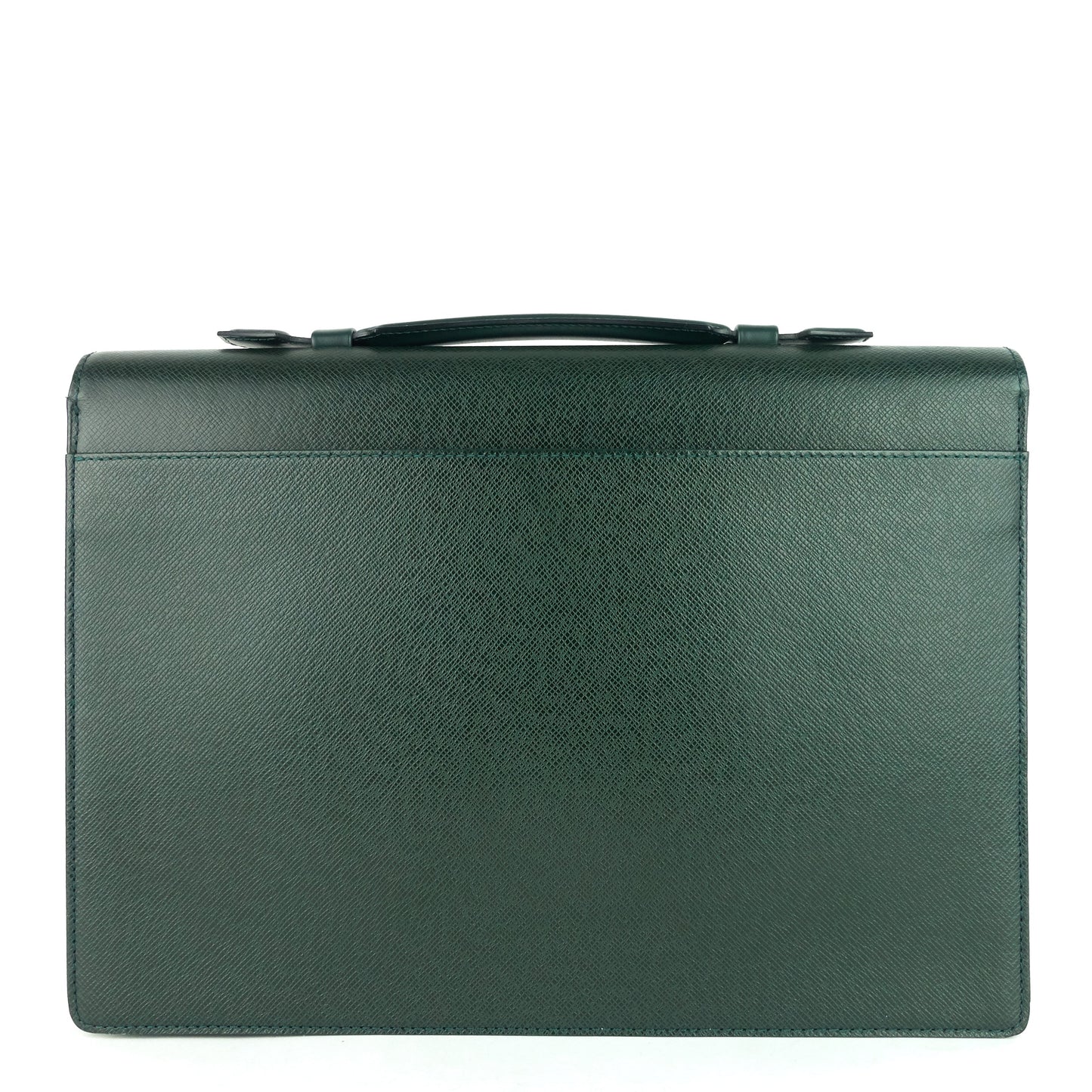 Louis Vuitto Serviette Kourad Taiga Leather Briefcase Bag