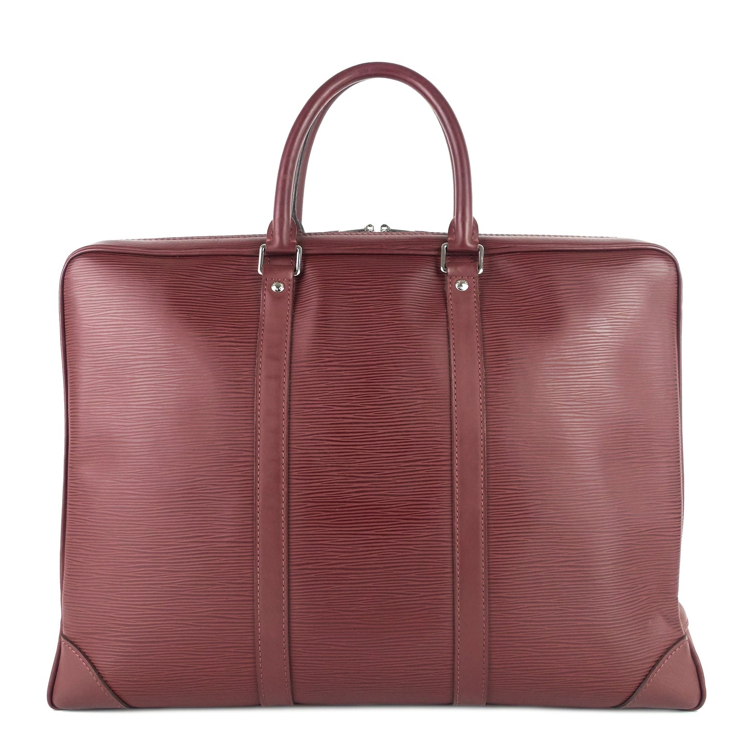 Louis Vuitto Porte-Documents Voyage Burgundy Epi Leather Briefcase Bag