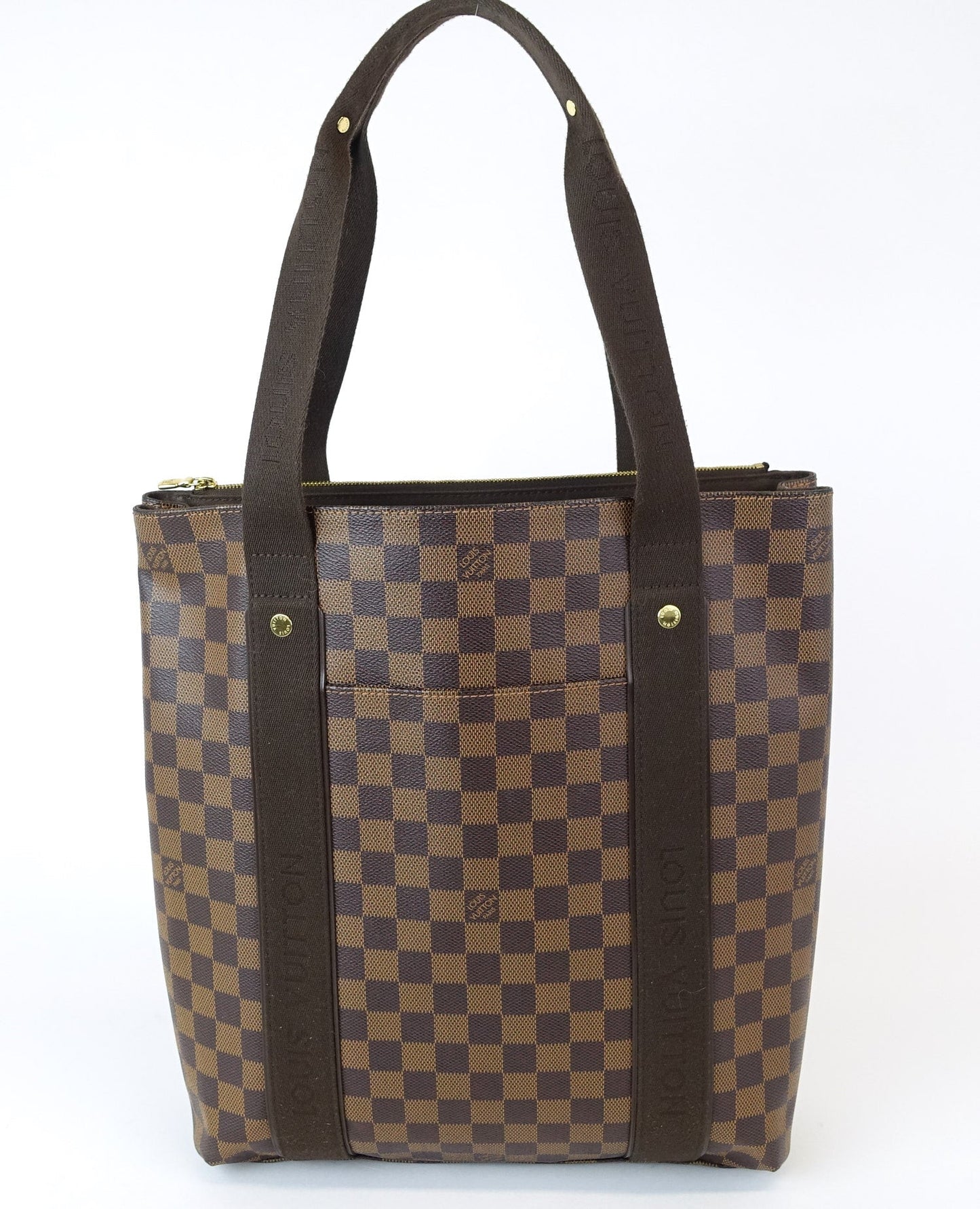 Louis Vuitto Cabas Beaubourg Damier Ebene Canvas Tote Bag