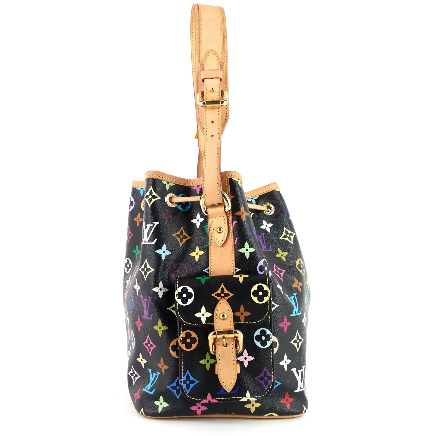 Louis Vuitto Petit NoÃ© Monogram Multicolore Canvas Bag