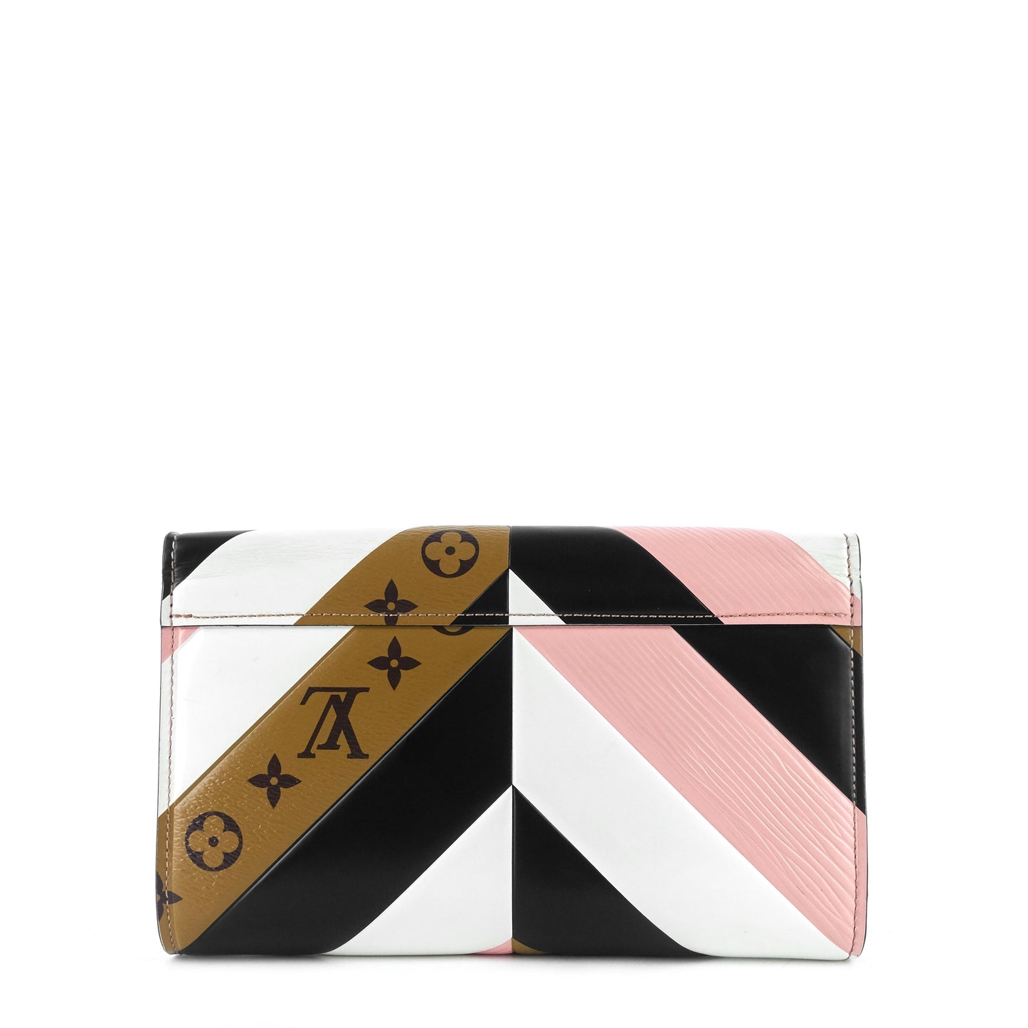 Louis Vuitto Twist Leather and Reverse Monogram Wallet on Chain Bag