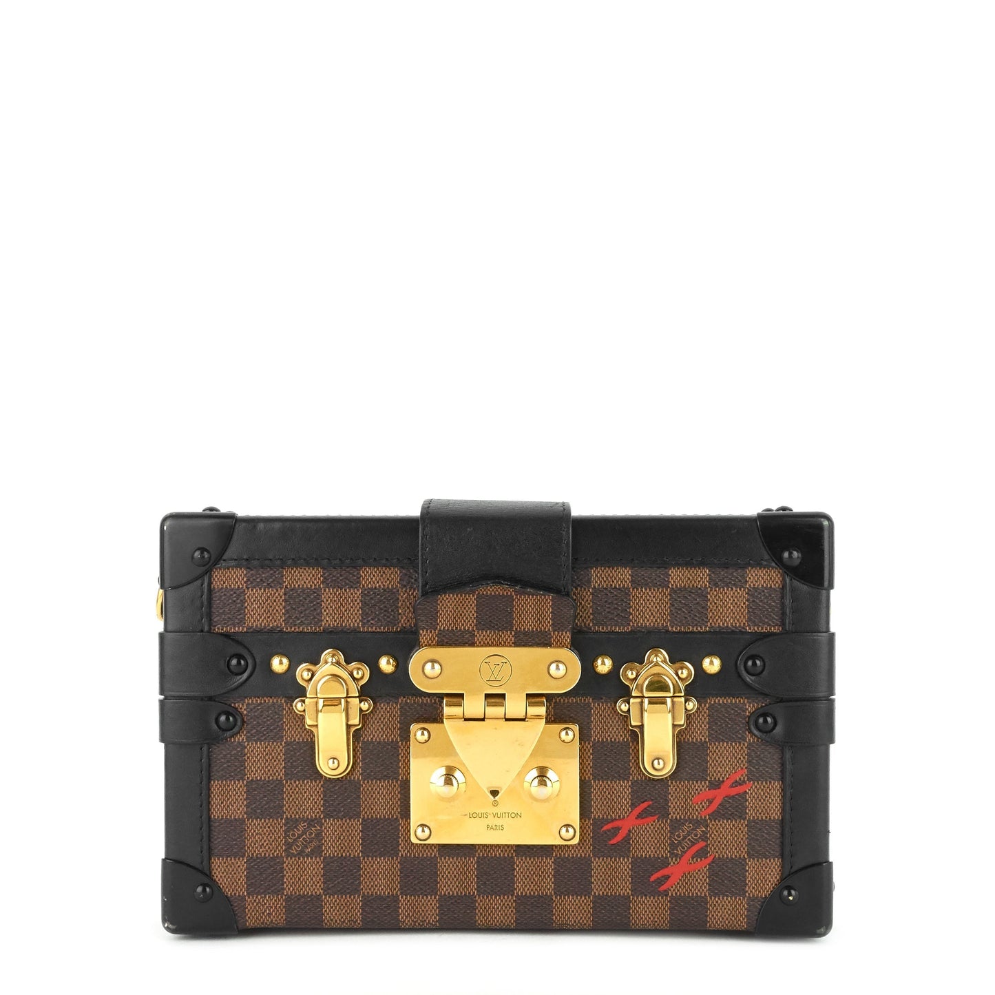 Louis Vuitto Petite Malle Damier Ebene Cavas Bag