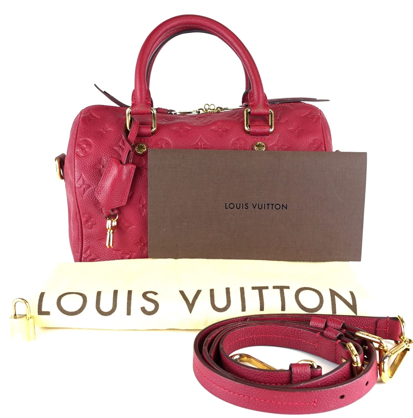 Louis Vuitto Speedy 25 Bandouliere Empreinte Leather Handbag
