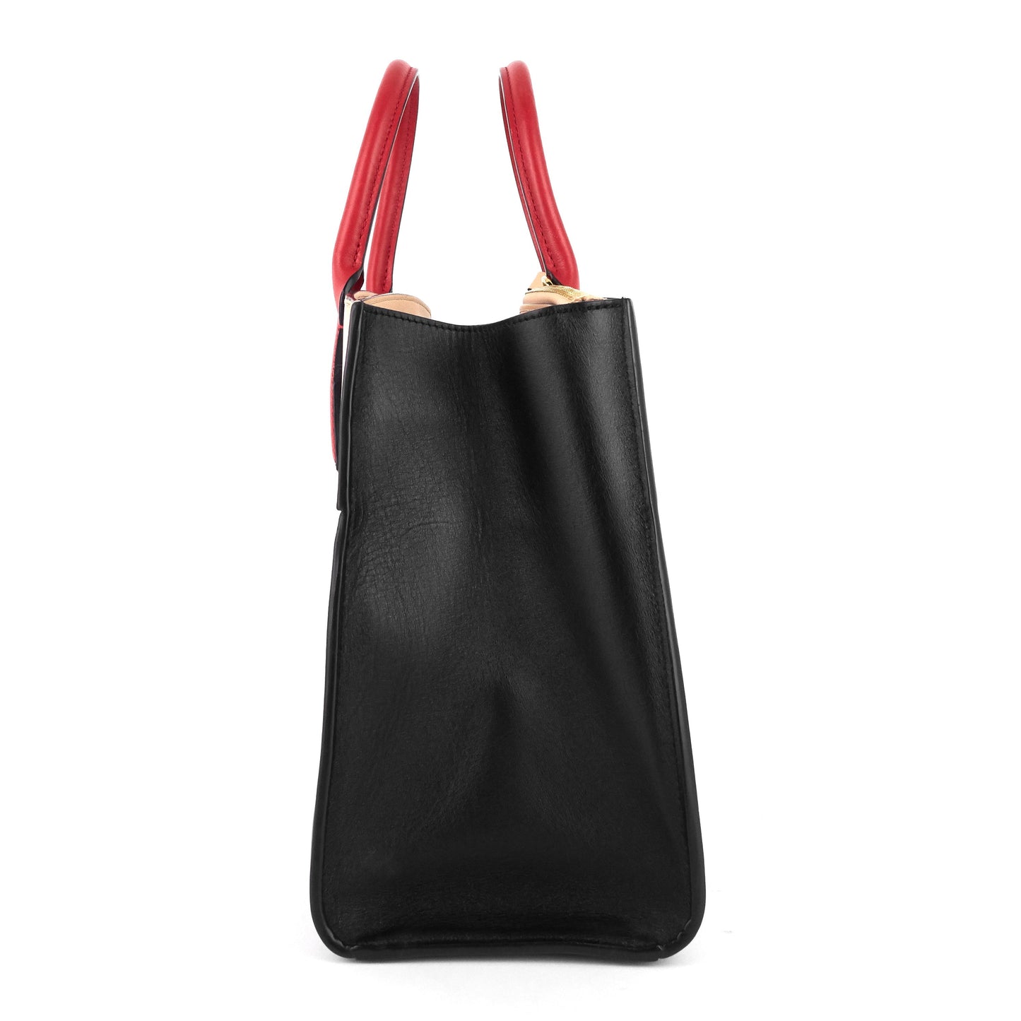 Louis Vuitto City Steamer MM Black Creme Bourgogne Calfskin Tote Bag