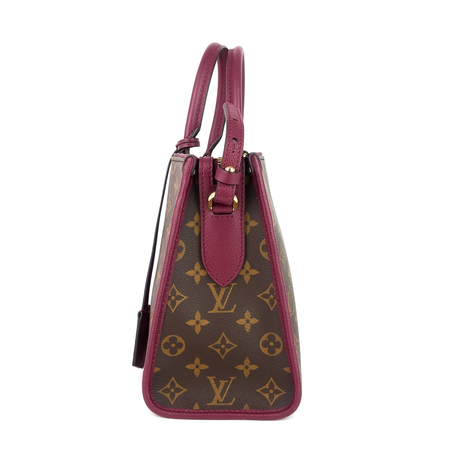 Louis Vuitto Popincourt PM Monogram Canvas Raisin Tote Bag