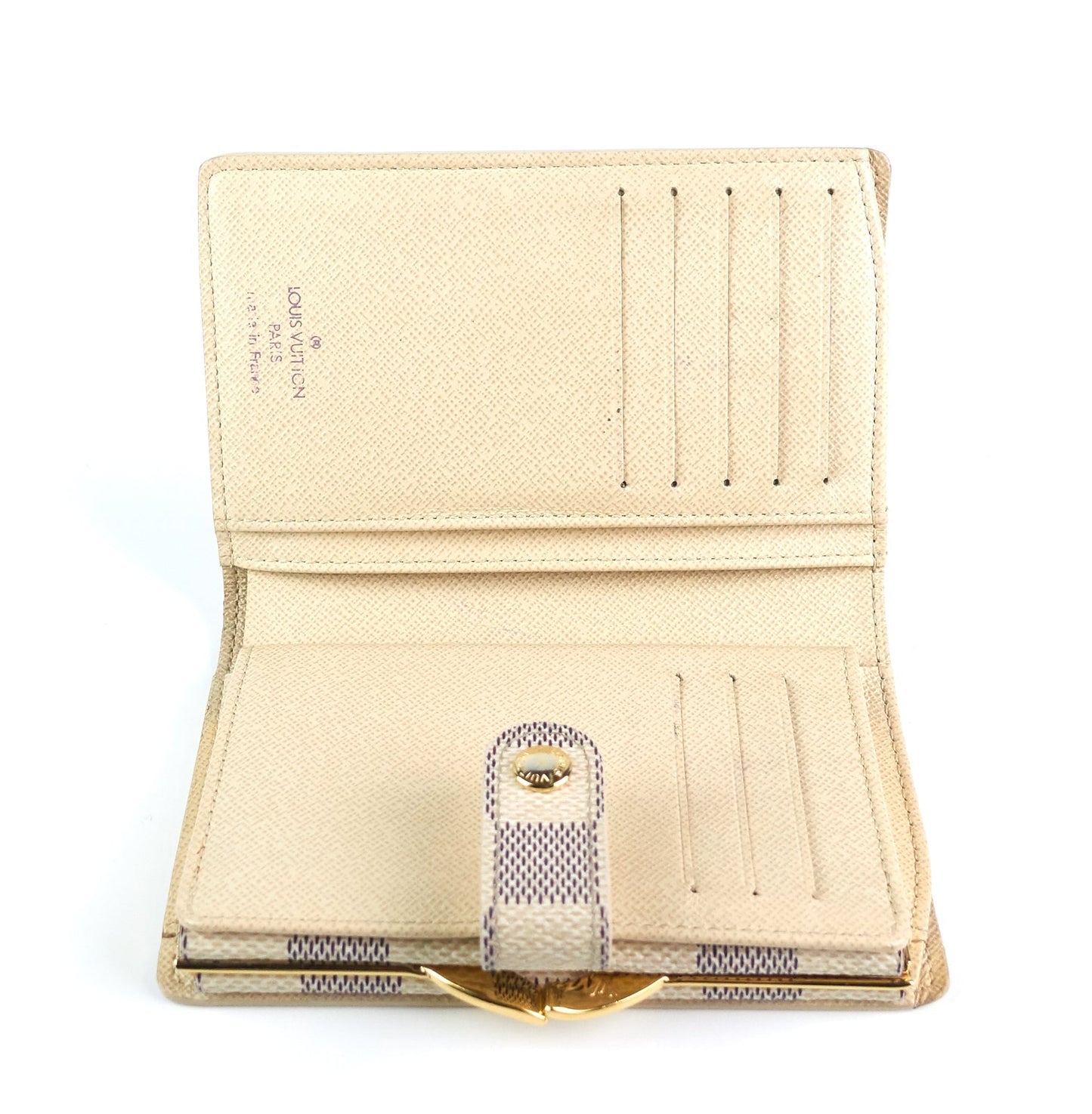 Louis Vuitto French Purse Damier Azur Canvas Wallet