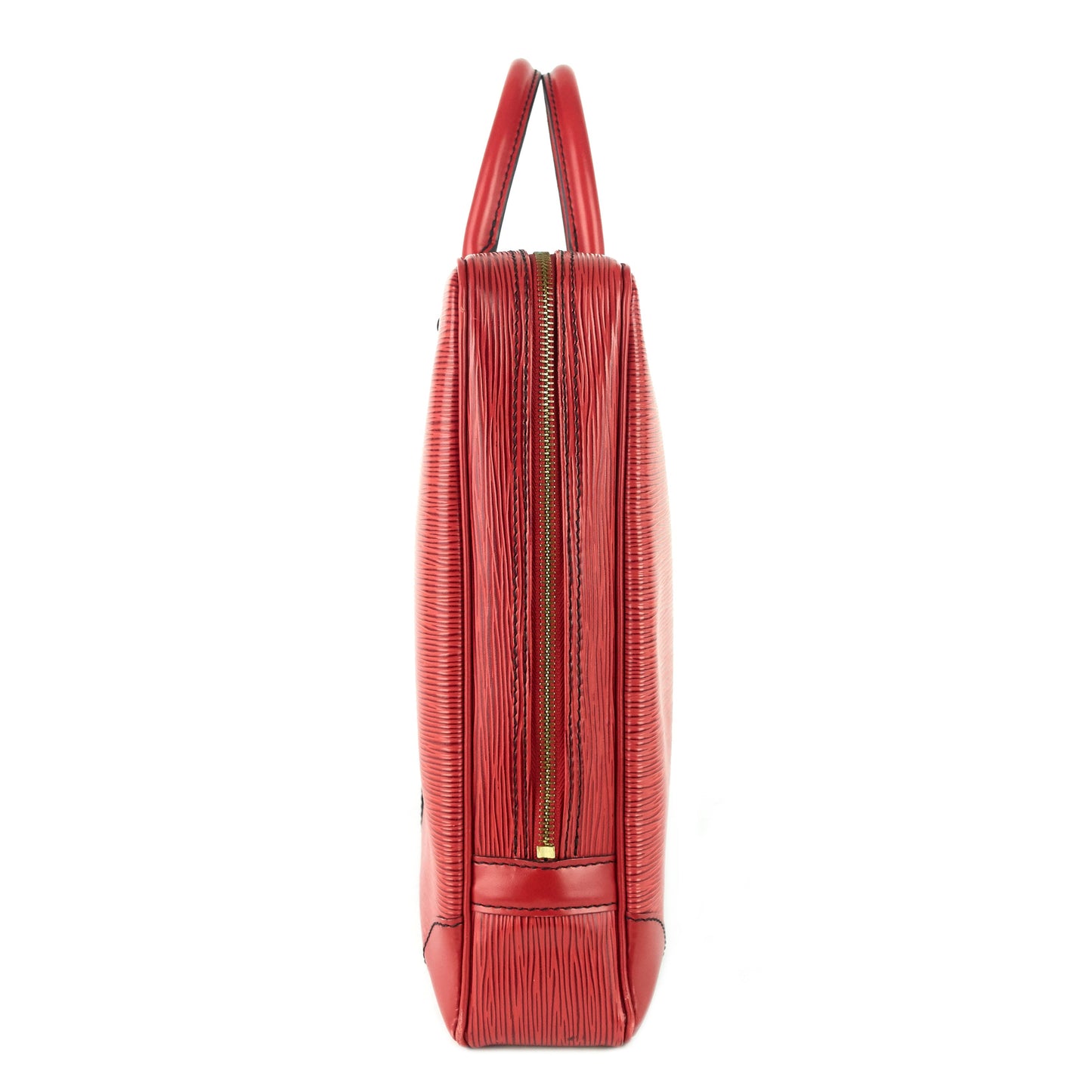 Louis Vuitto Porte-Documents Voyage Red Epi Leather Briefcase Bag