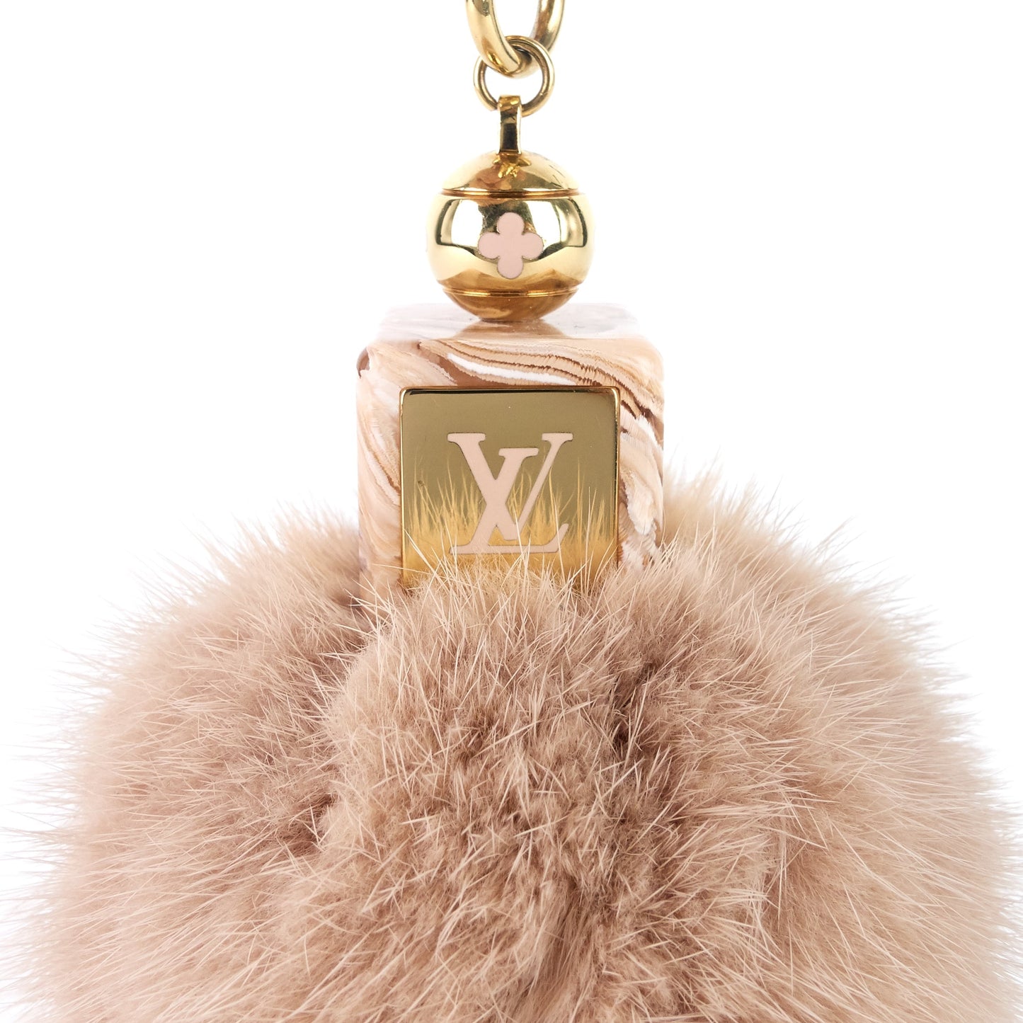 Louis Vuitto Mink Fur Fluffy Bag Charm