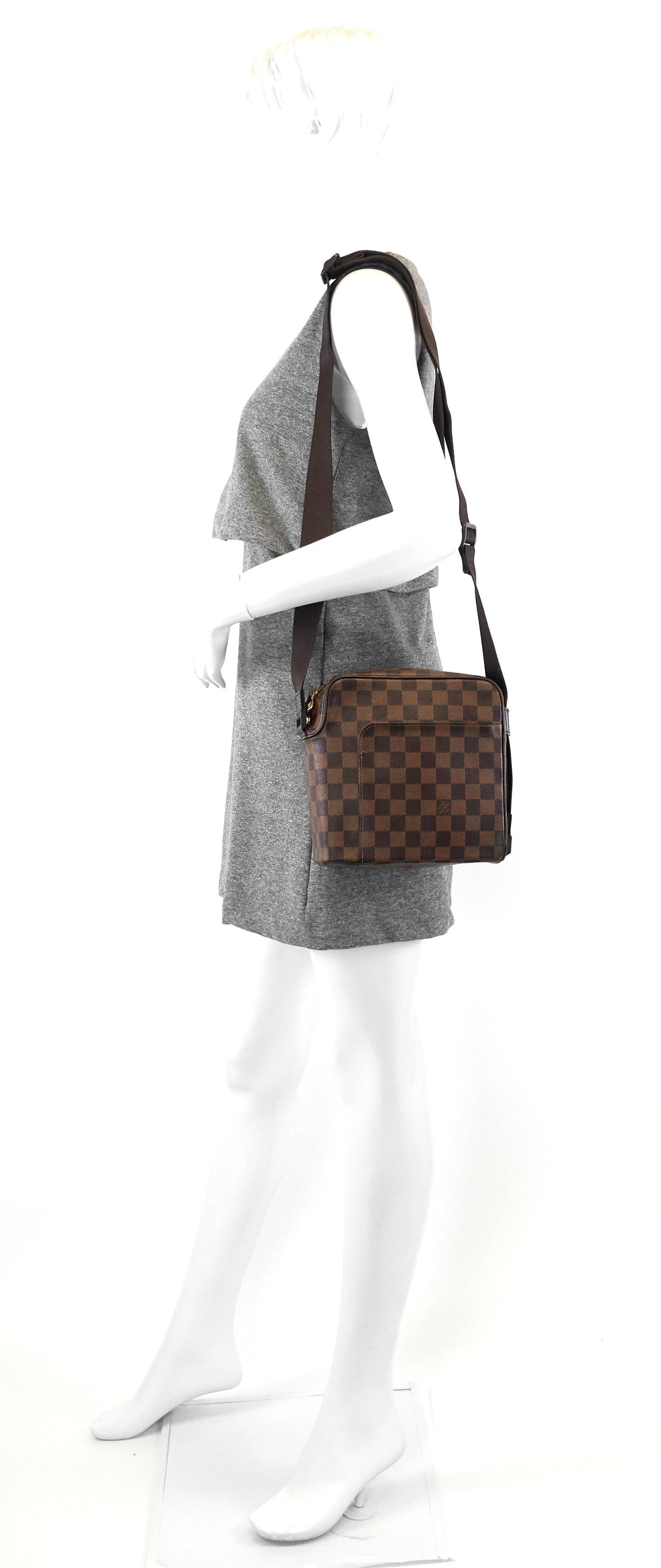 Louis Vuitto Olav PM Damier Ebene Canvas Messenger Bag
