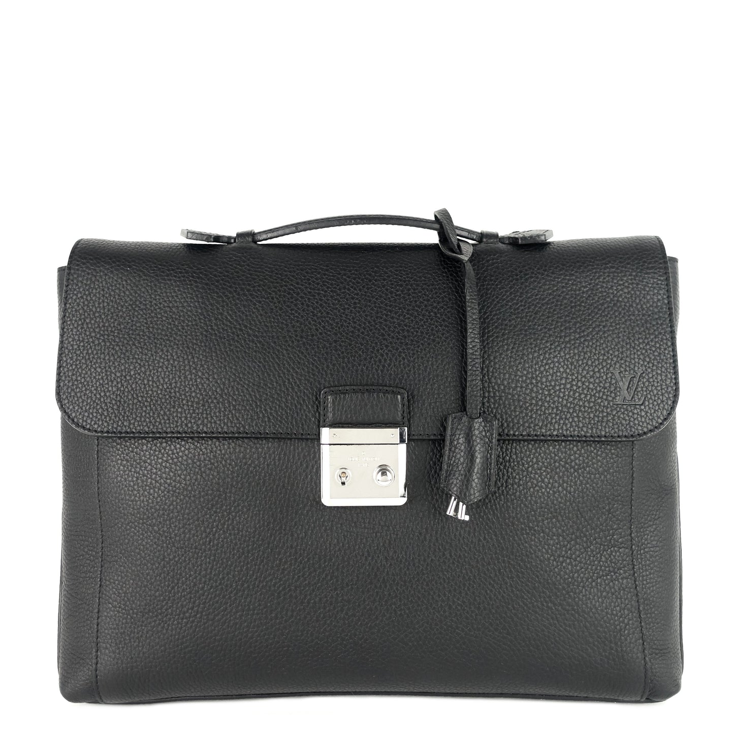 Louis Vuitto Serviette Dorian Taurillon Leather Briefcase Bag