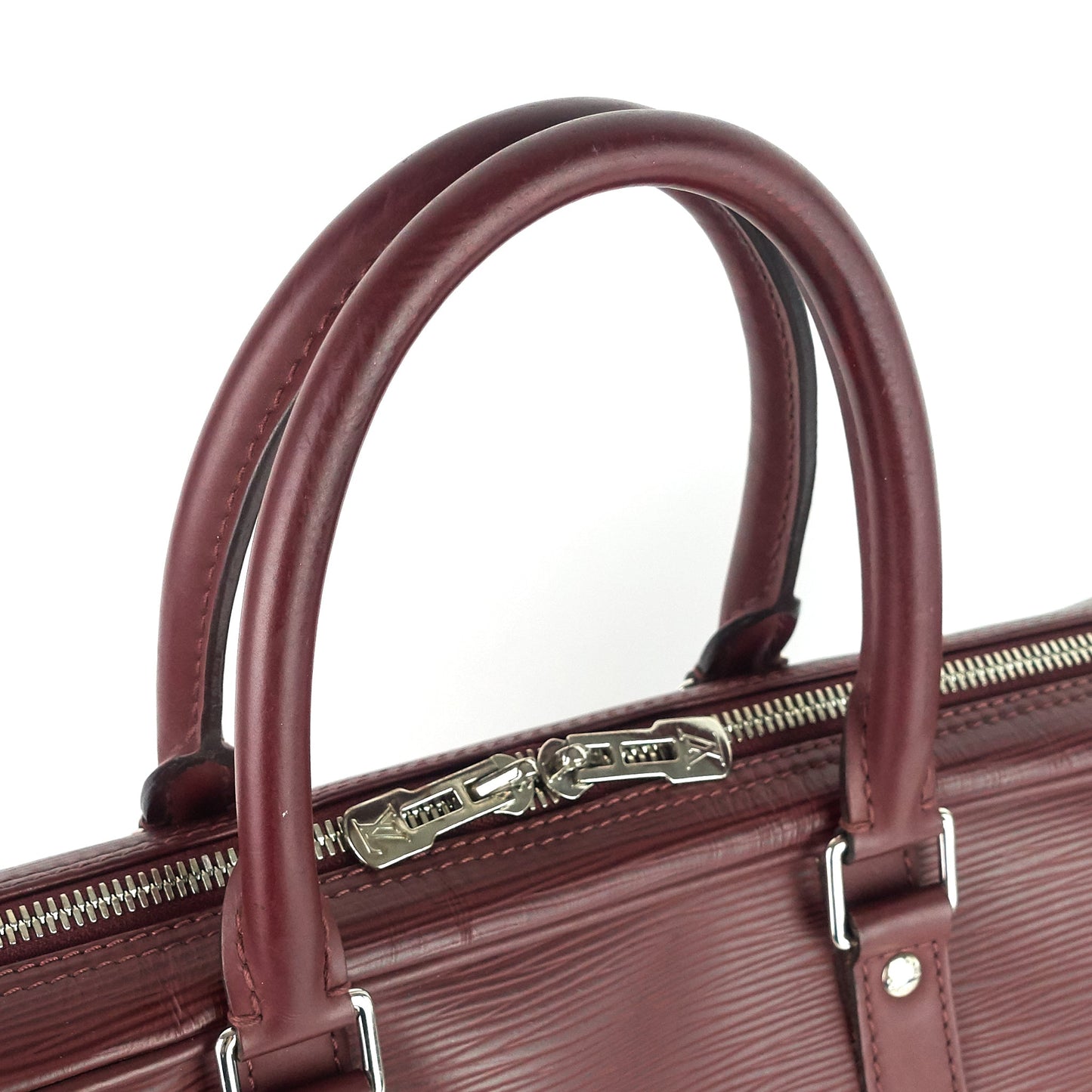 Louis Vuitto Porte-Documents Voyage Burgundy Epi Leather Briefcase Bag