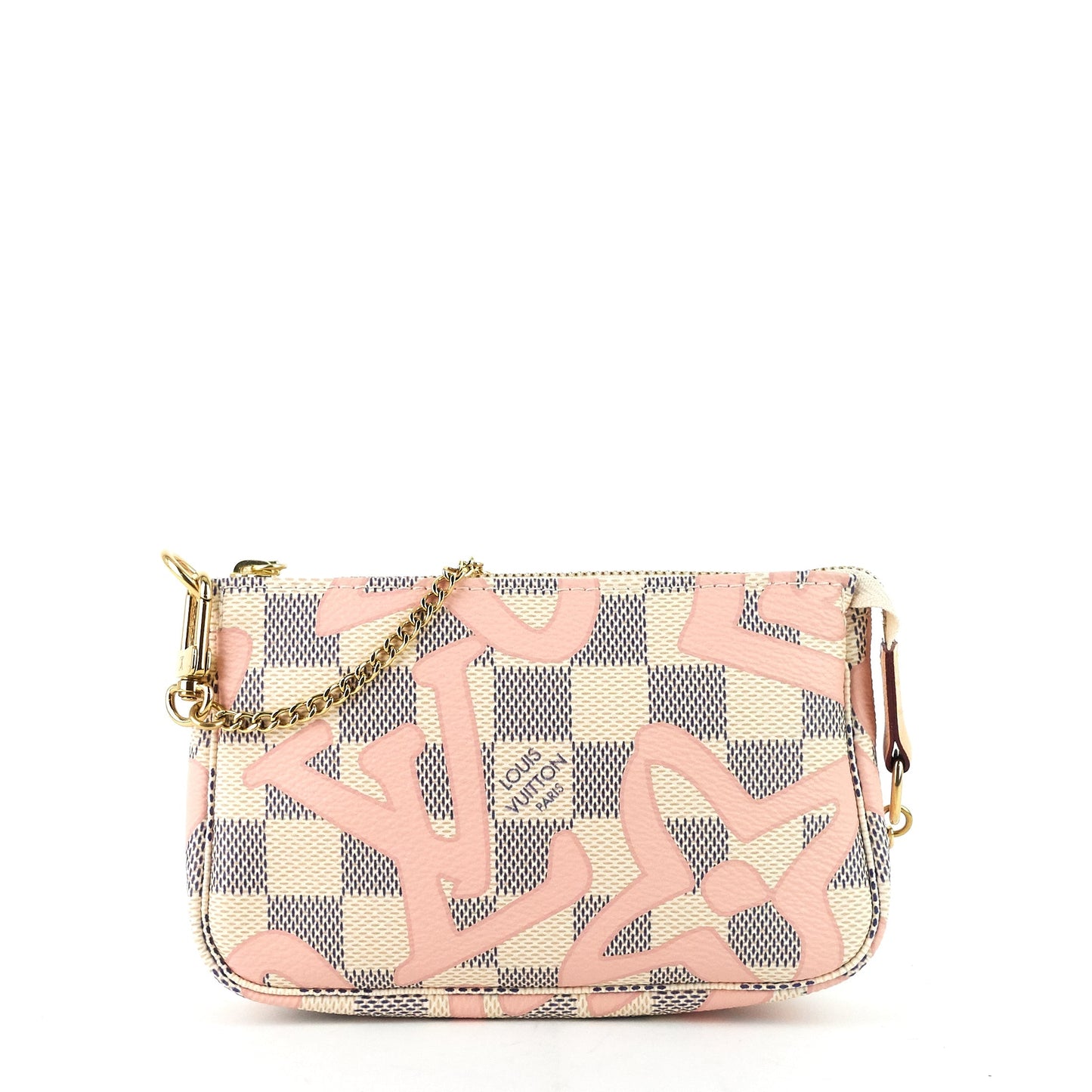 Louis Vuitto Pochette Mini Damier Azur Tahitienne Canvas Bag
