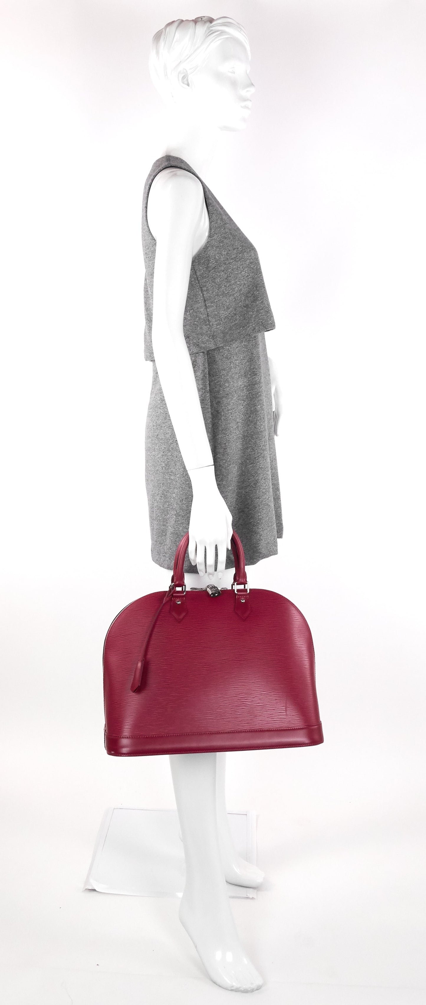 Louis Vuitto Alma GM Fuchsia Epi Leather Bag