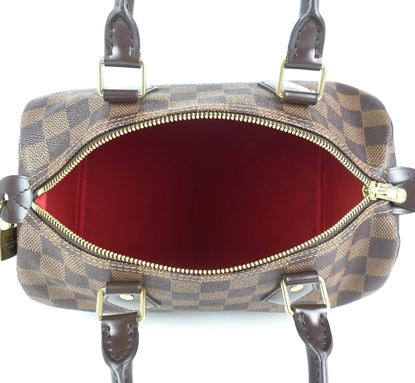 Louis Vuitto Speedy 25 Damier Ebene Canvas Bag