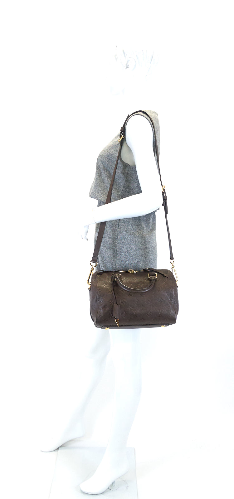 Louis Vuitto Speedy 25 Bandouliere Empreinte Monogram Leather Bag