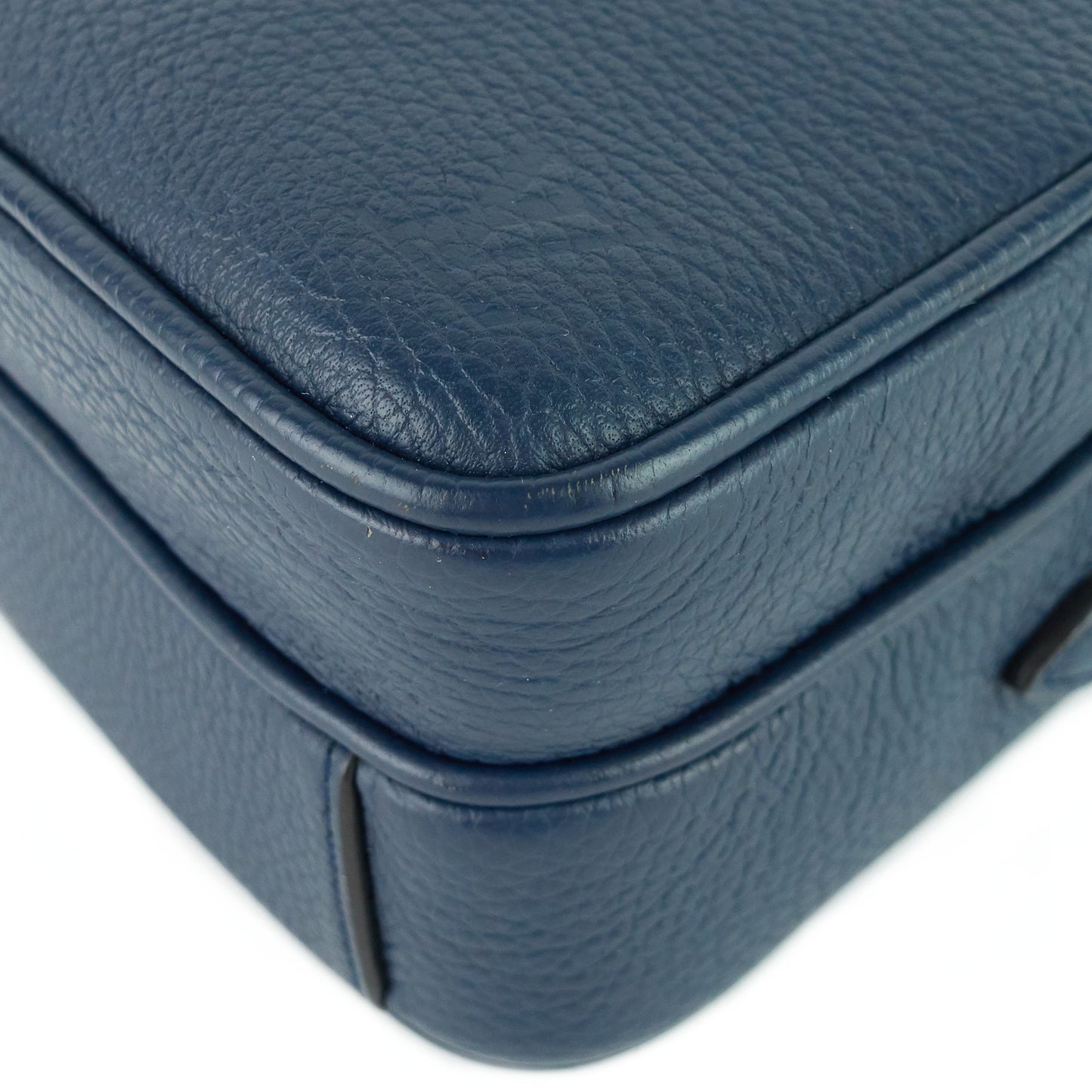 Louis Vuitto Amazone Blue Taurillon Leather Crossbody Bag