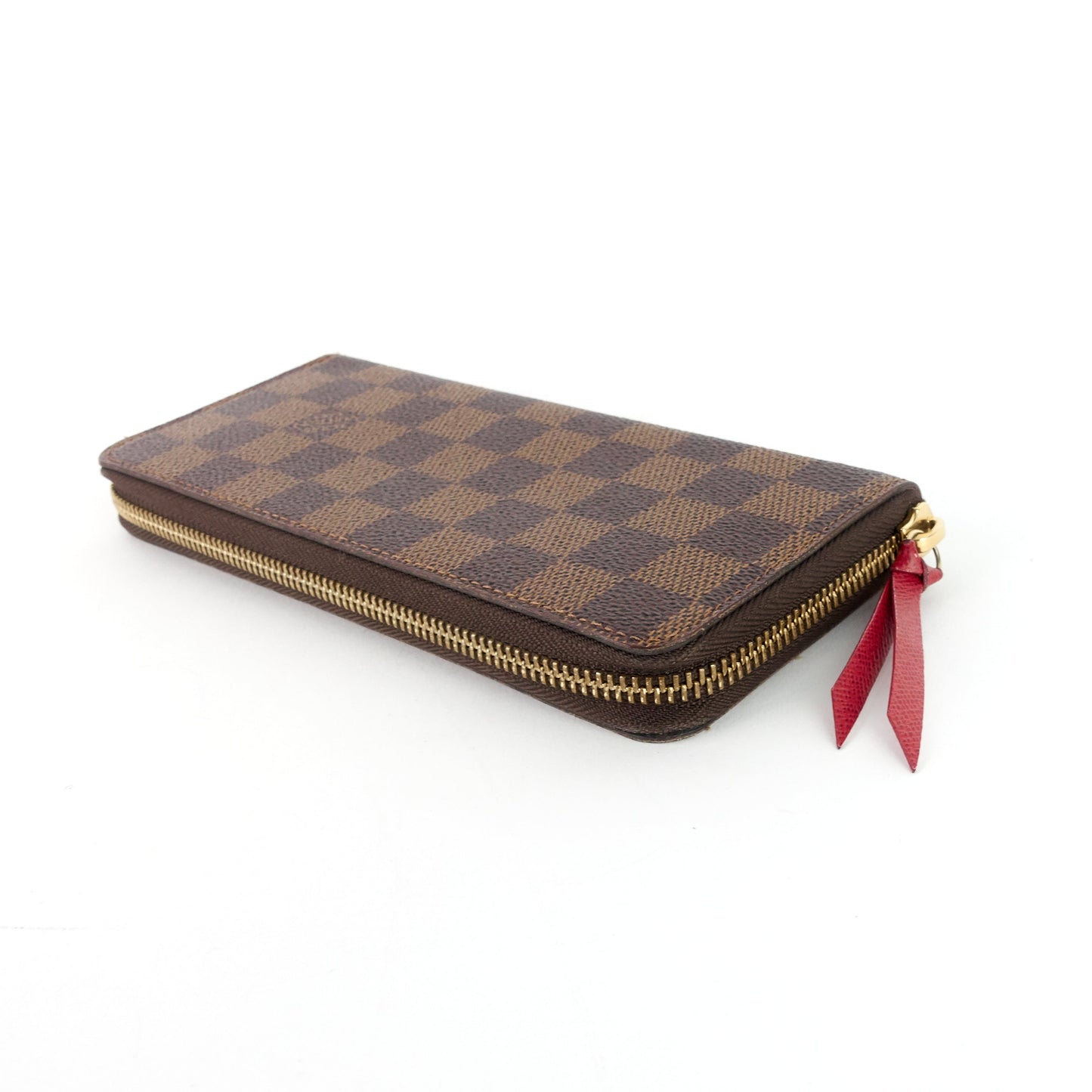 Louis Vuitto ClÃ©mence Damier Ebene Canvas Wallet