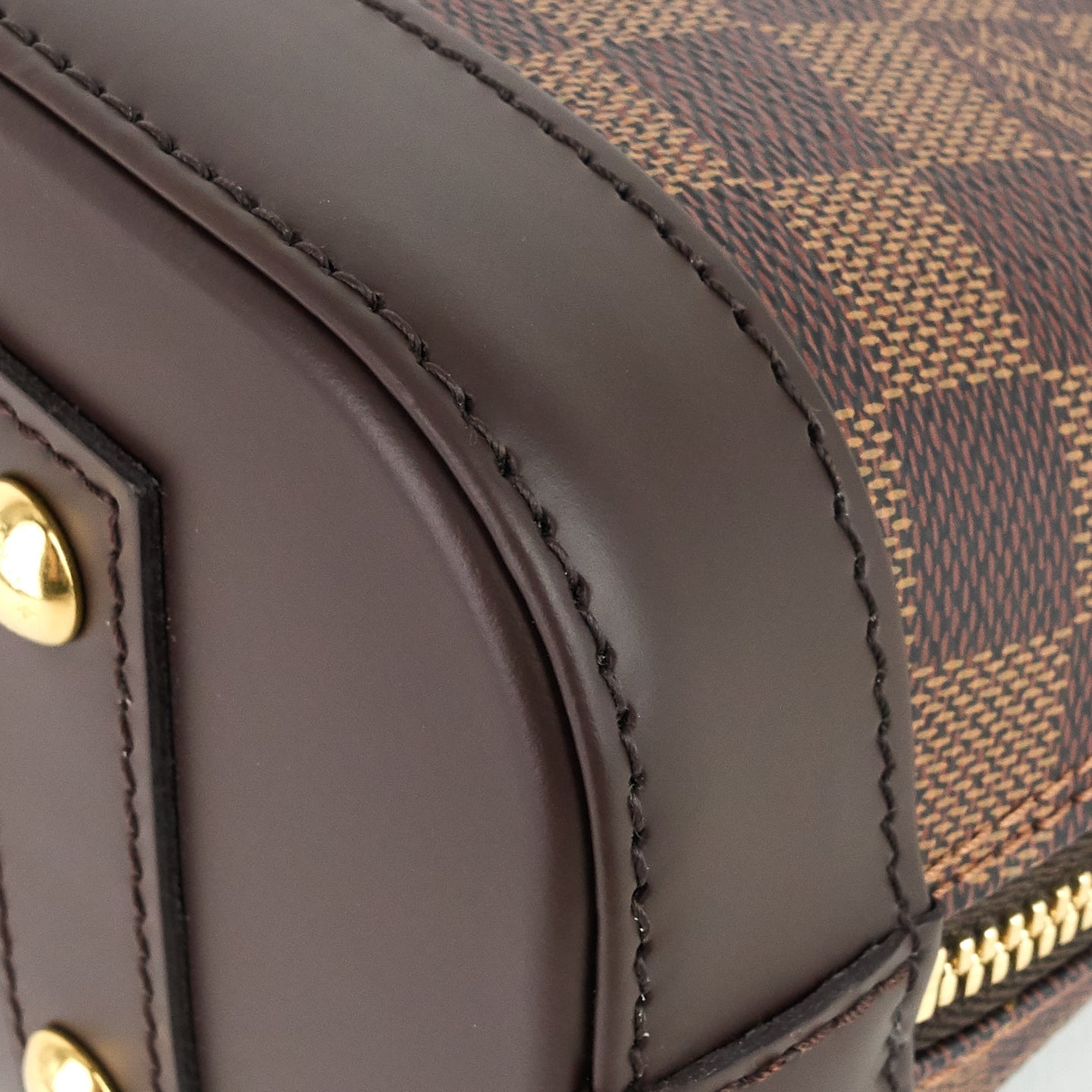 Louis Vuitto Alma BB Damier Ebene Canvas Handbag
