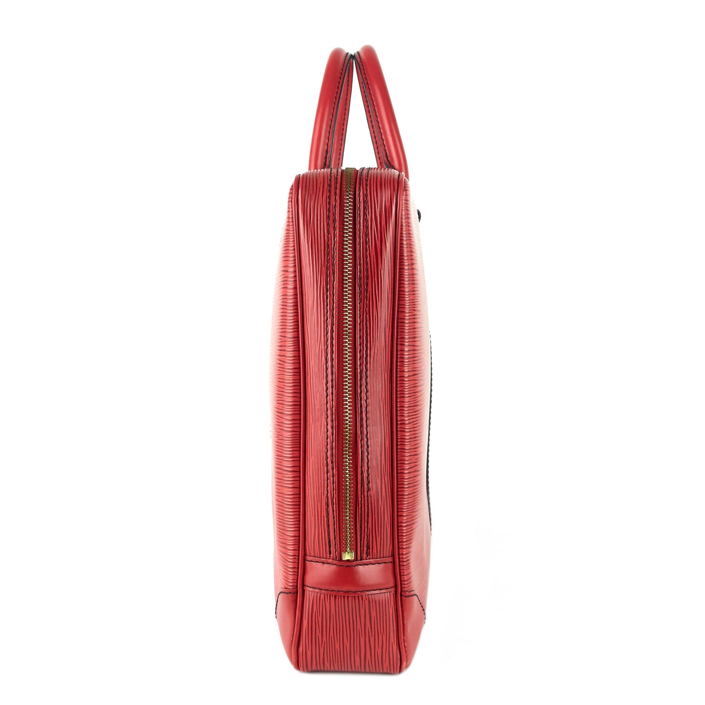 Louis Vuitto Porte-Documents Voyage Red Epi Leather Briefcase Bag