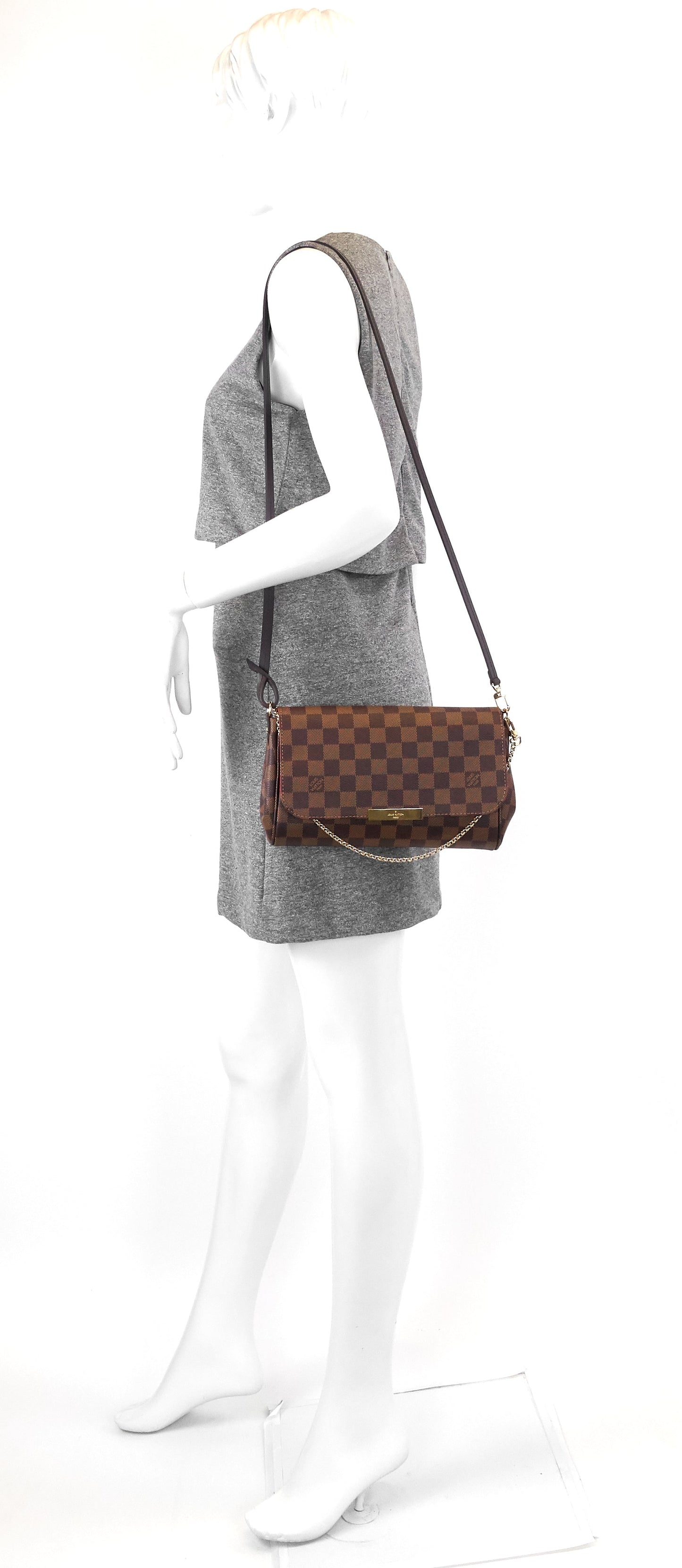 Louis Vuitto Favorite MM Damier Ebene Canvas Bag