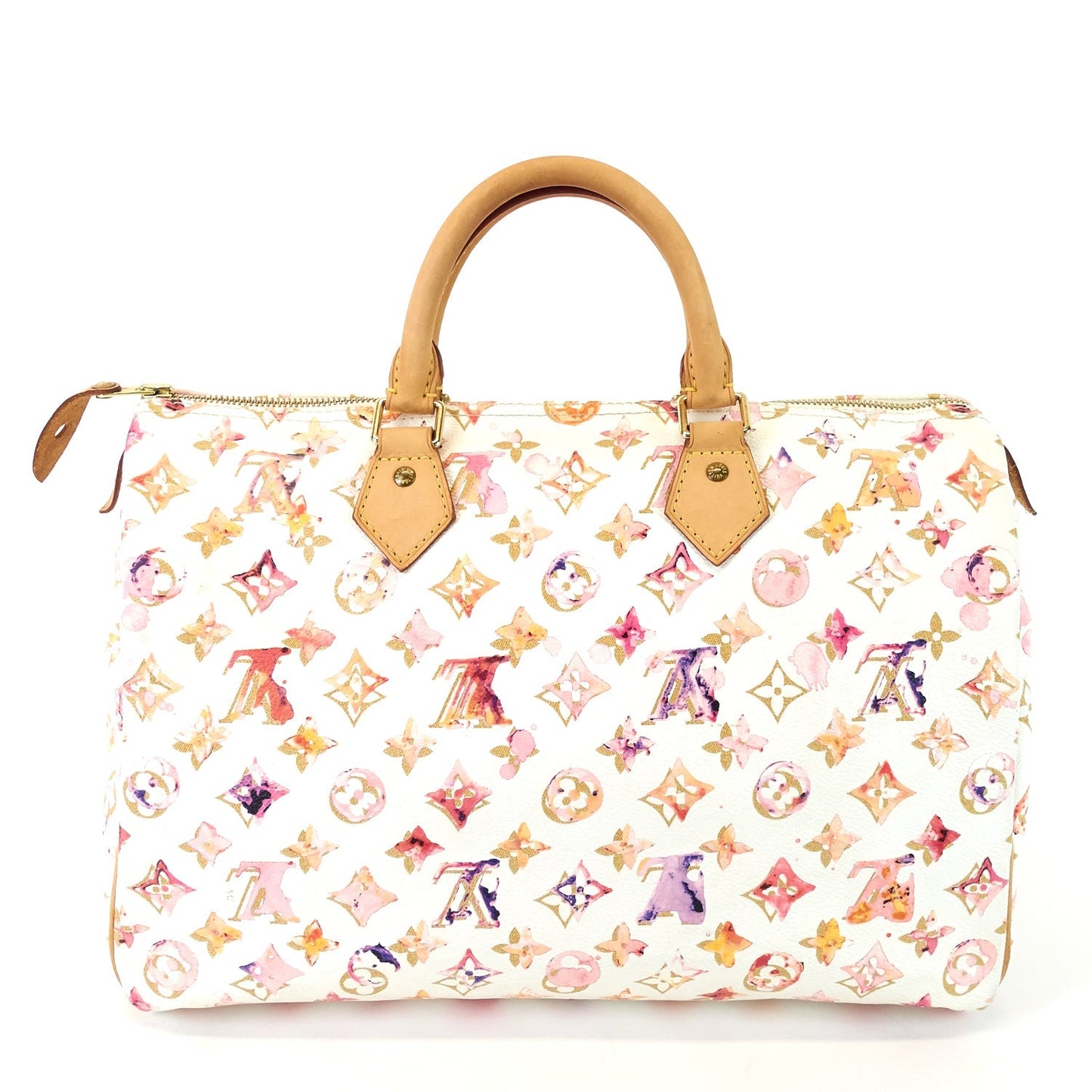 Louis Vuitto Speedy 35 Aquarelle Monogram Canvas Bag