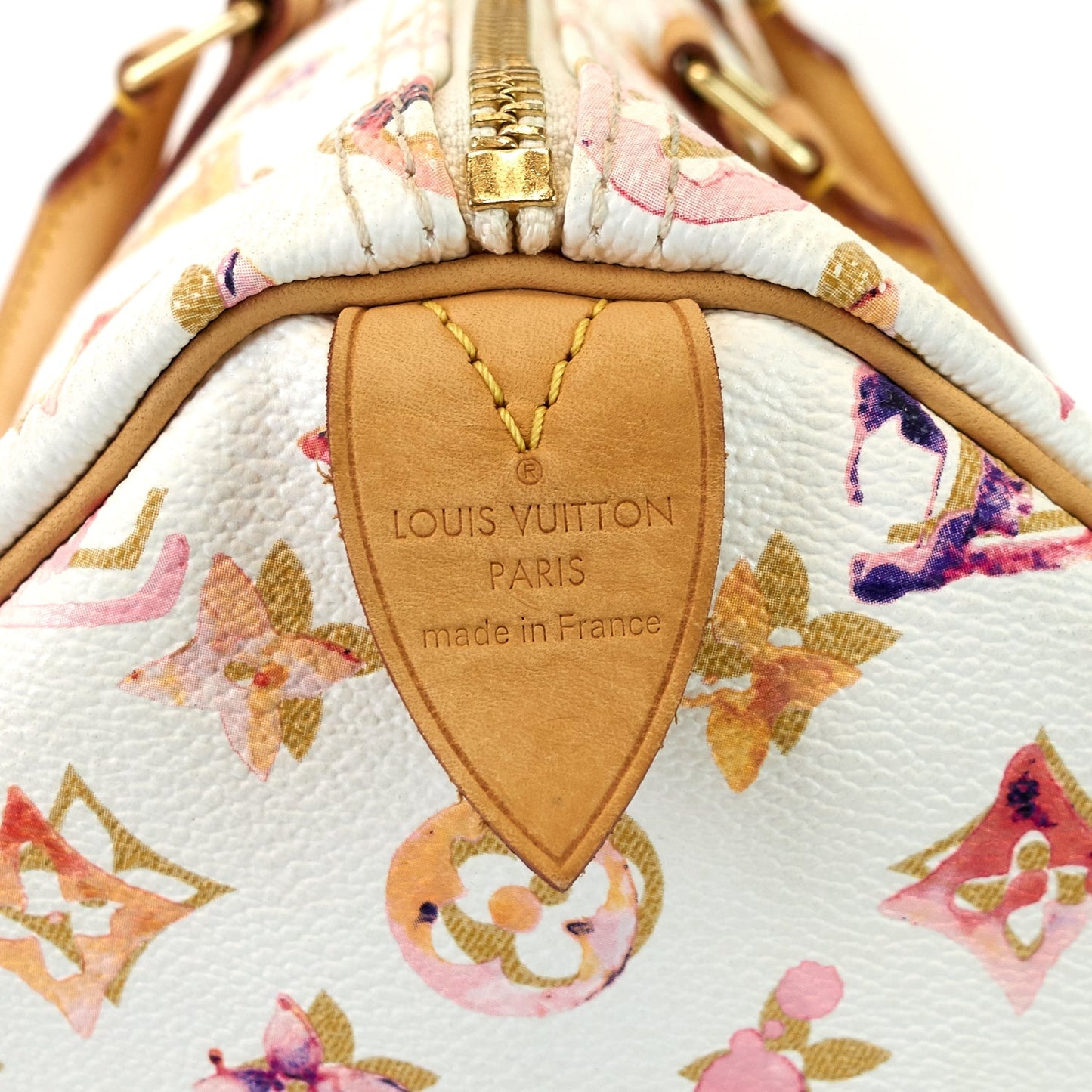 Louis Vuitto Speedy 35 Aquarelle Monogram Canvas Bag
