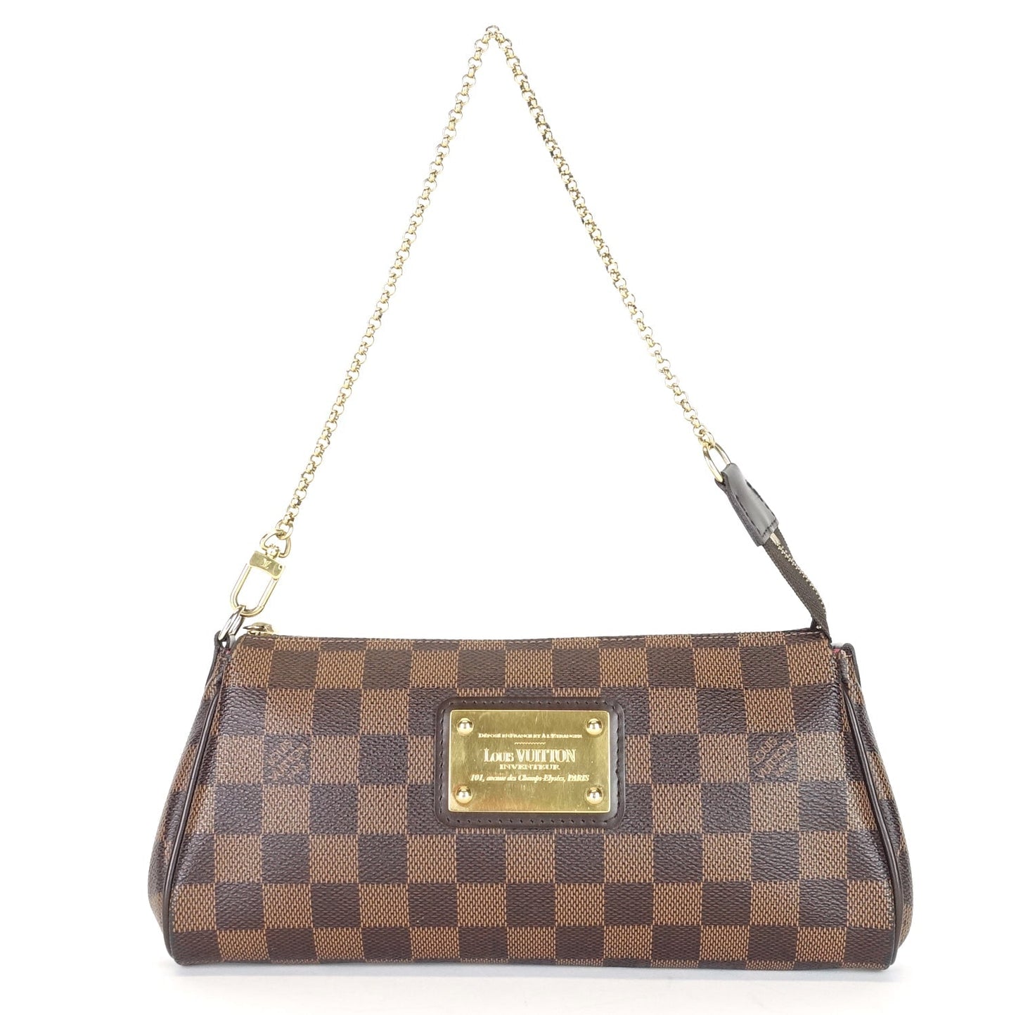 Louis Vuitto Eva Damier Ebene Canvas Crossbody Bag