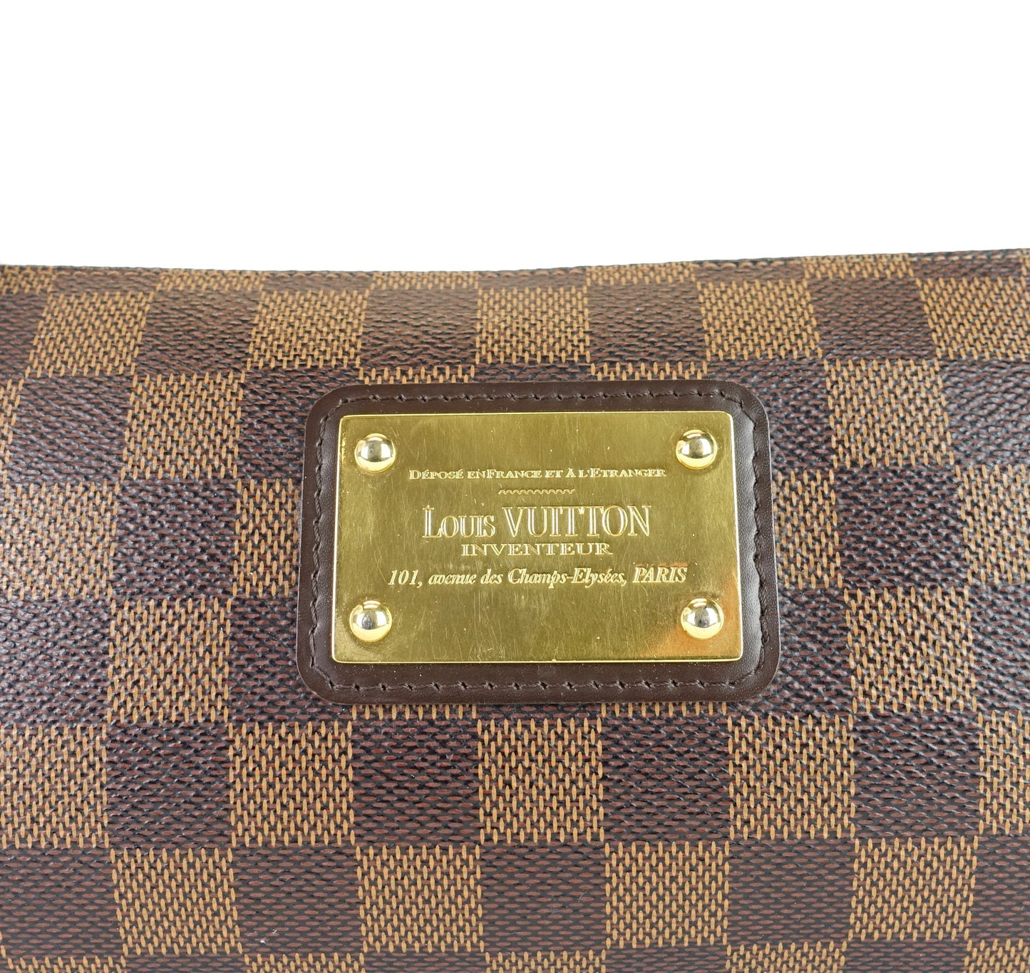 Louis Vuitto Eva Damier Ebene Canvas Crossbody Bag