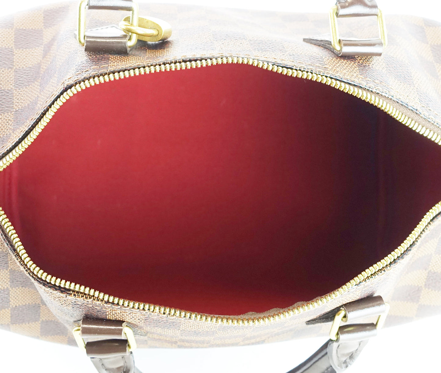 Louis Vuitto Speedy 30 Bandouliere Damier Ebene Canvas Bag