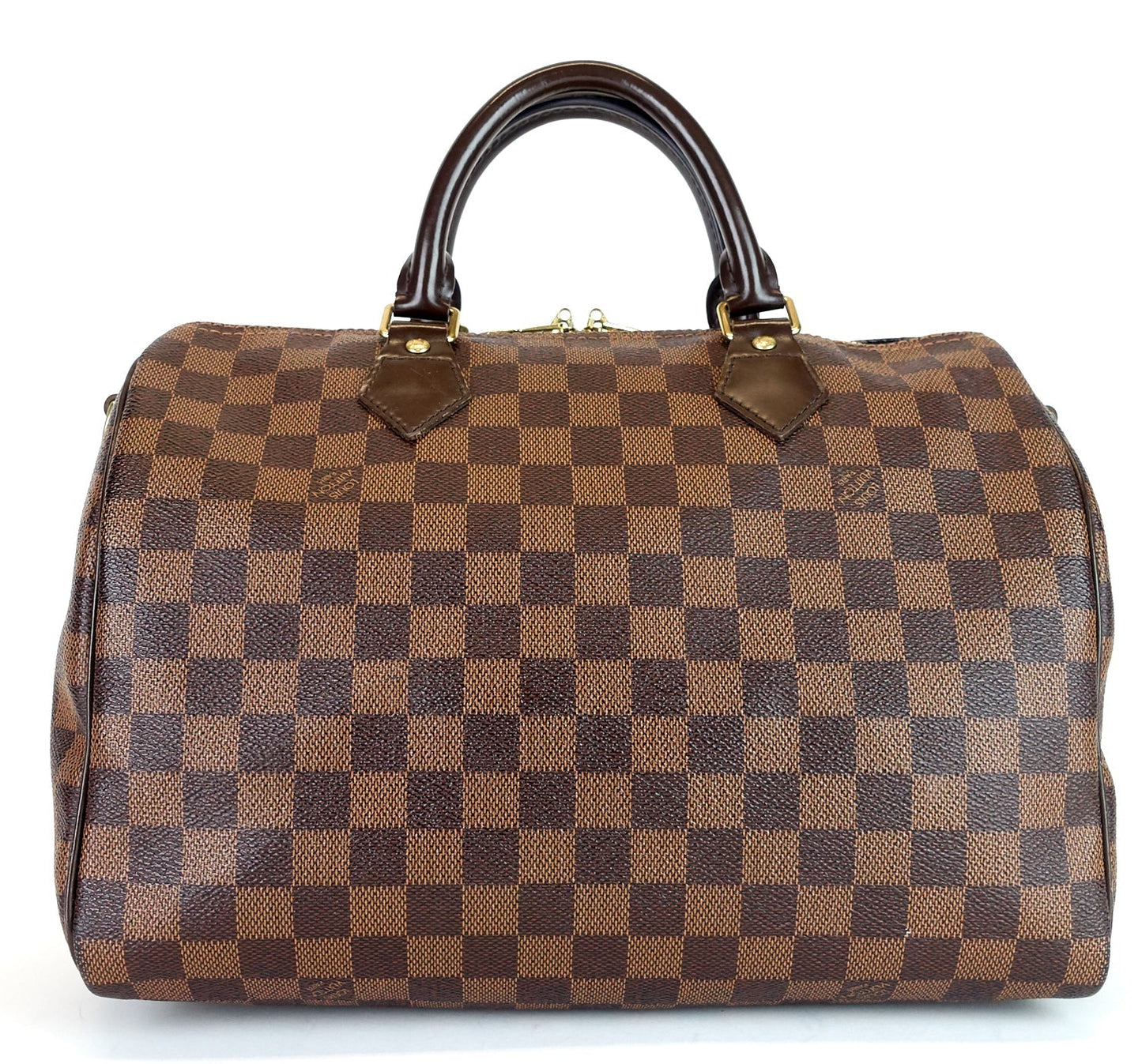 Louis Vuitto Speedy 30 Bandouliere Damier Ebene Canvas Bag